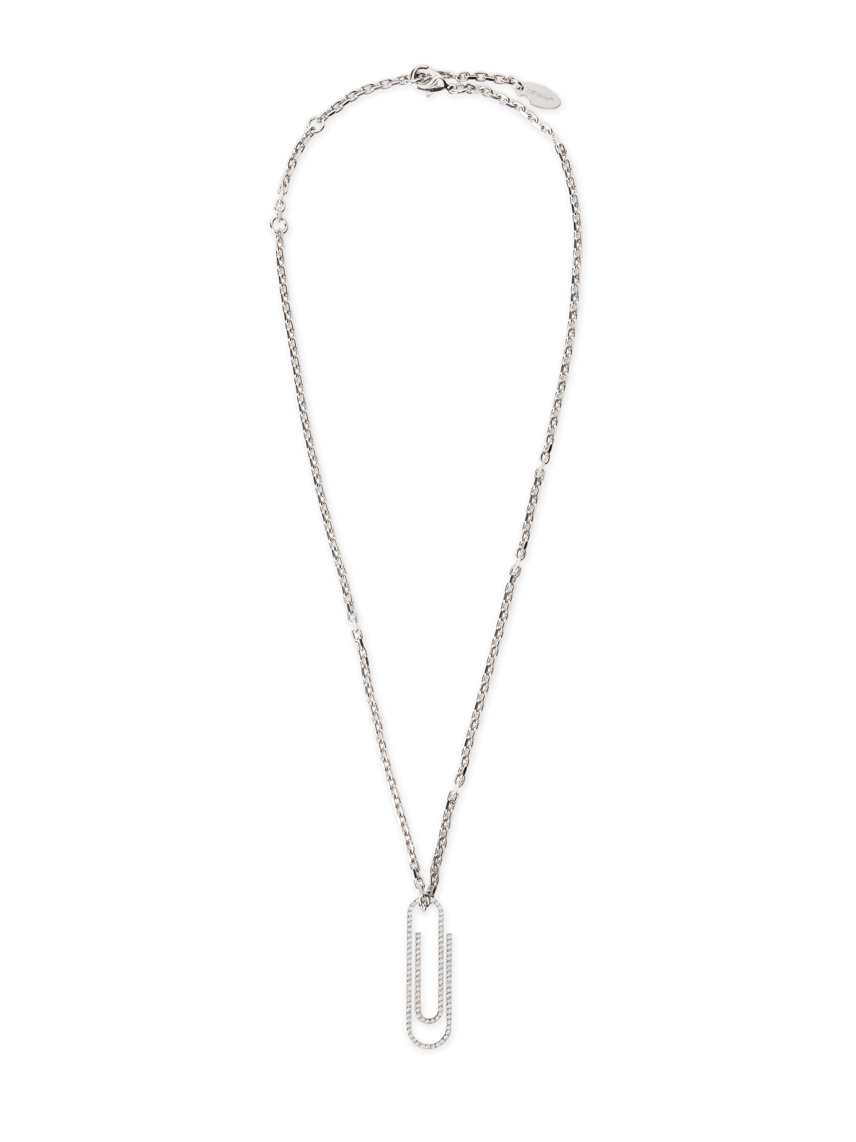 Off-White Paperclip Strass Necklace