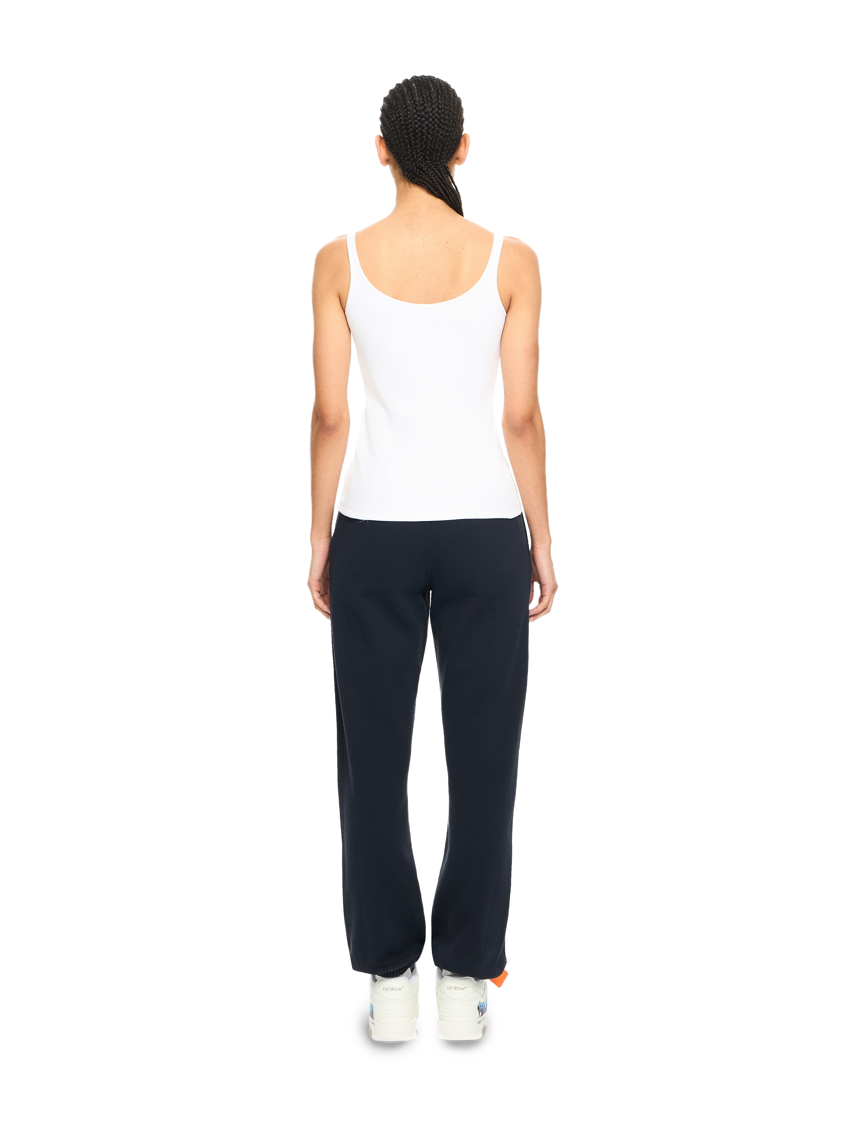 Off-white Woman Tank Top White Size 8 Cotton, Elastane