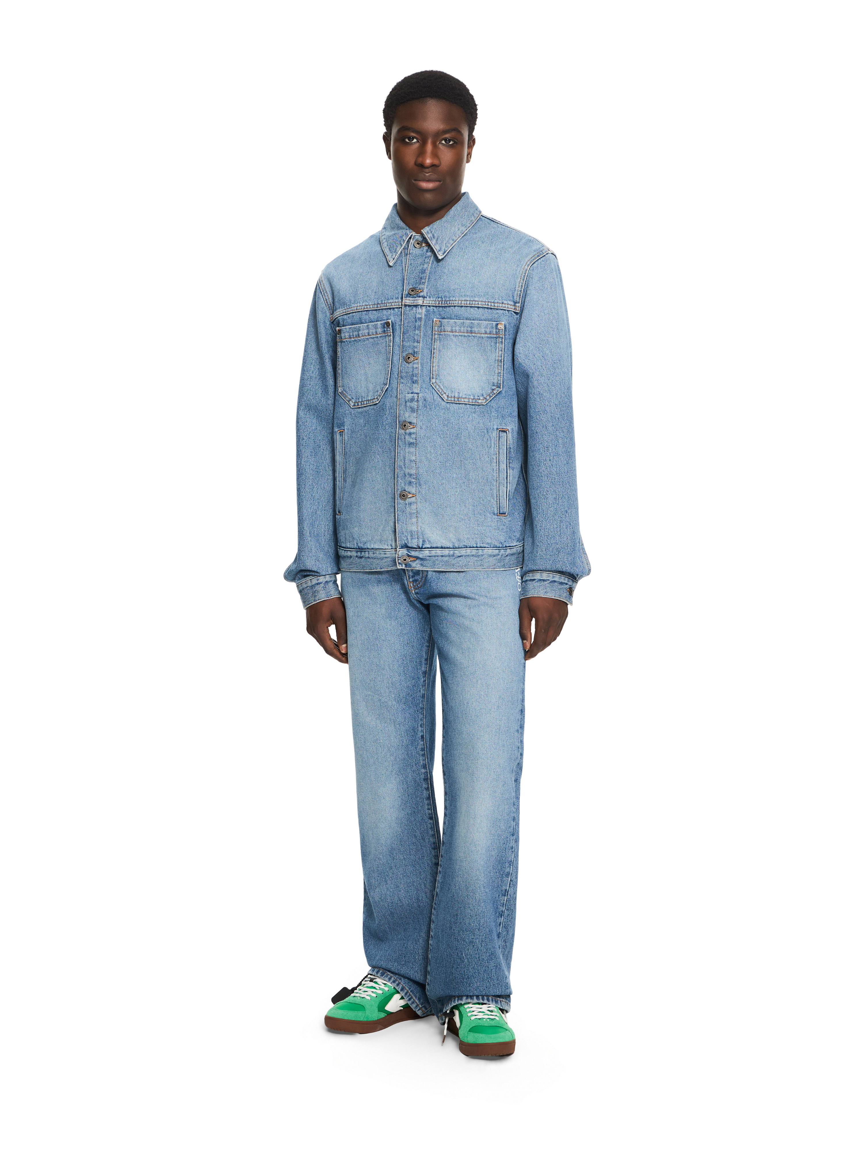  Off White Half Arrow Slim Relaxed Jeans - Male Jeans Light Medium Blue 31 