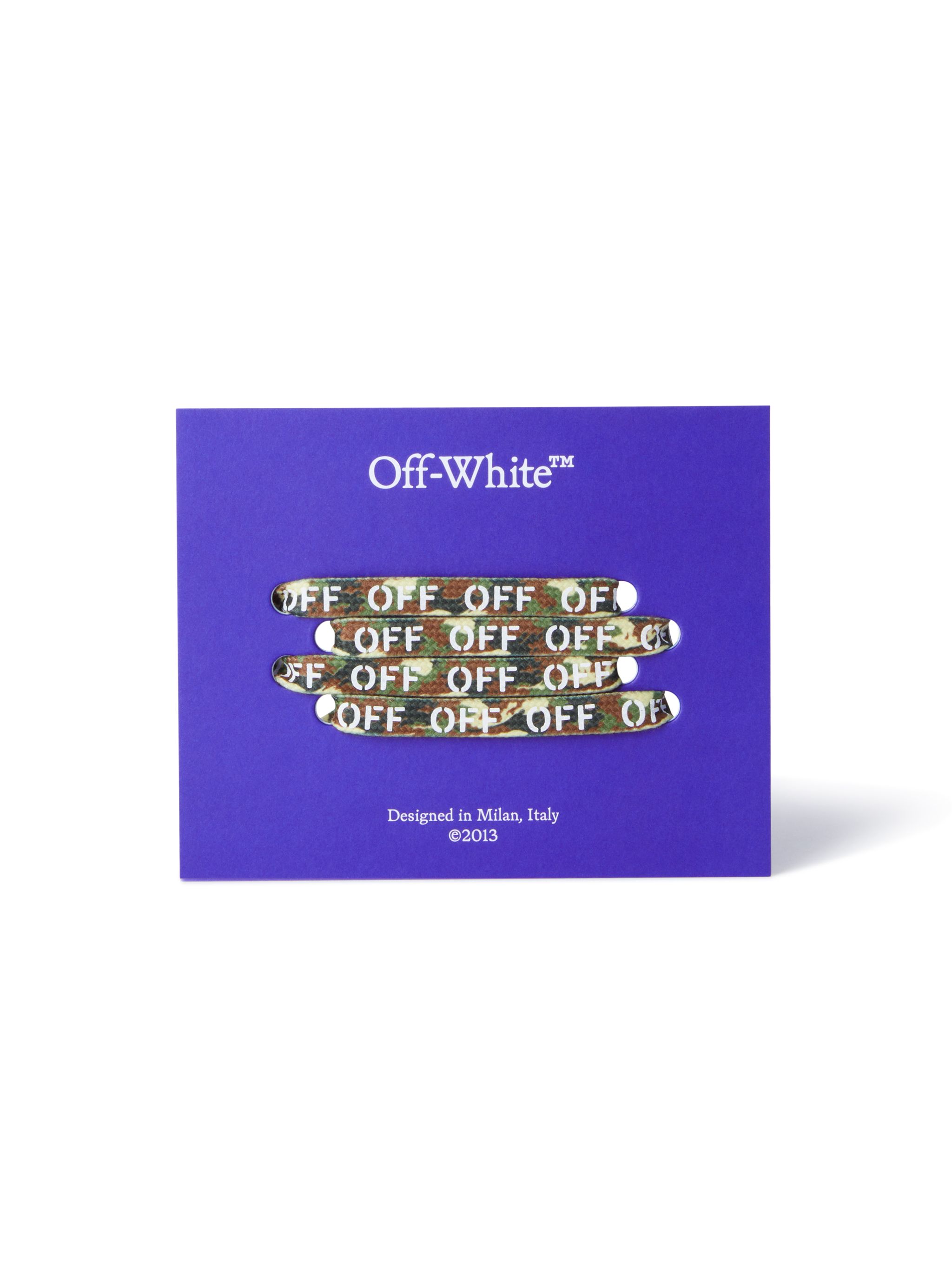 Off White Green/white Camo Laces - Male Fragrances Green O/s 