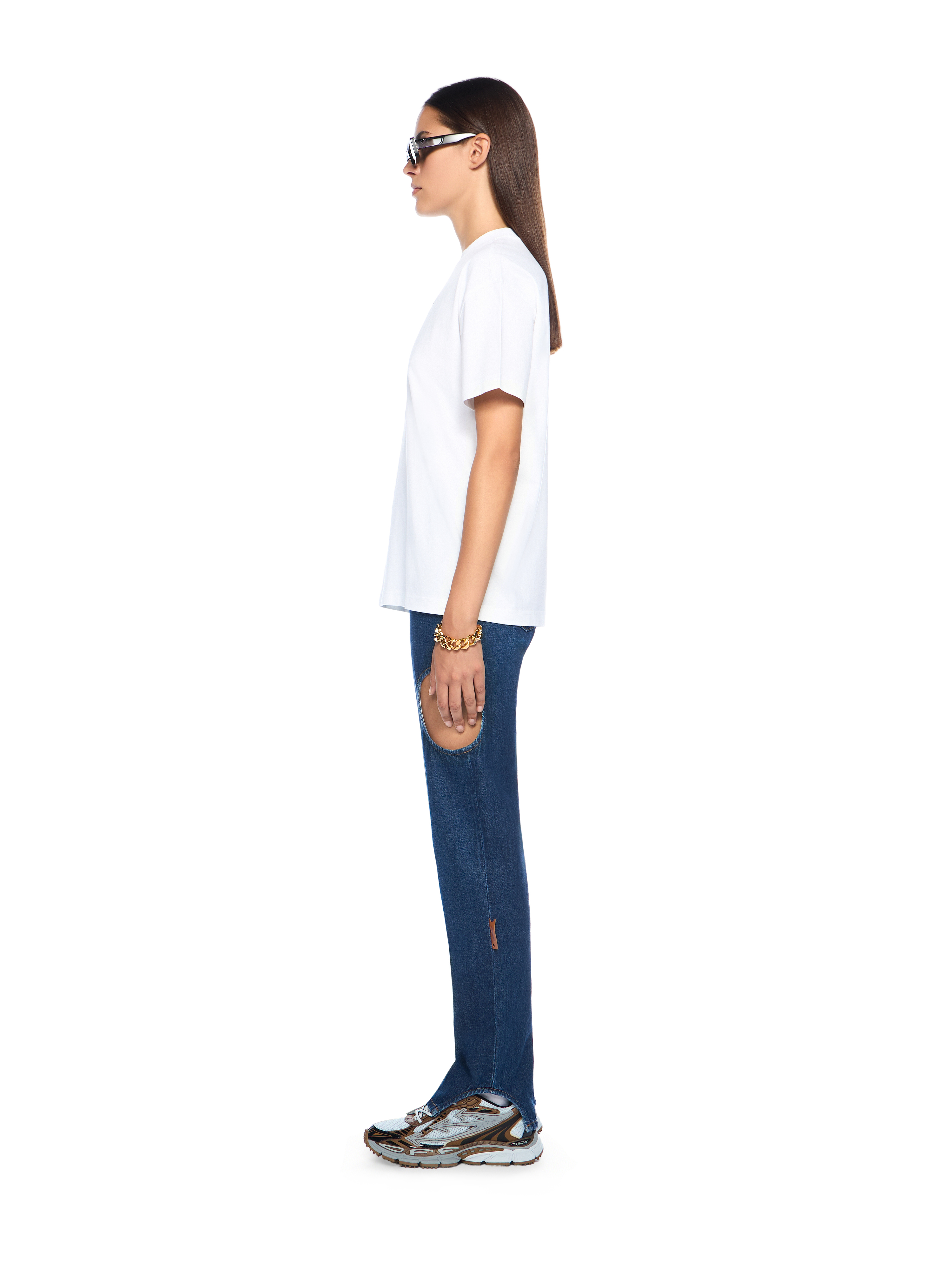 Off-white Arrow Flower Printed Crewneck T-shirt In Multi