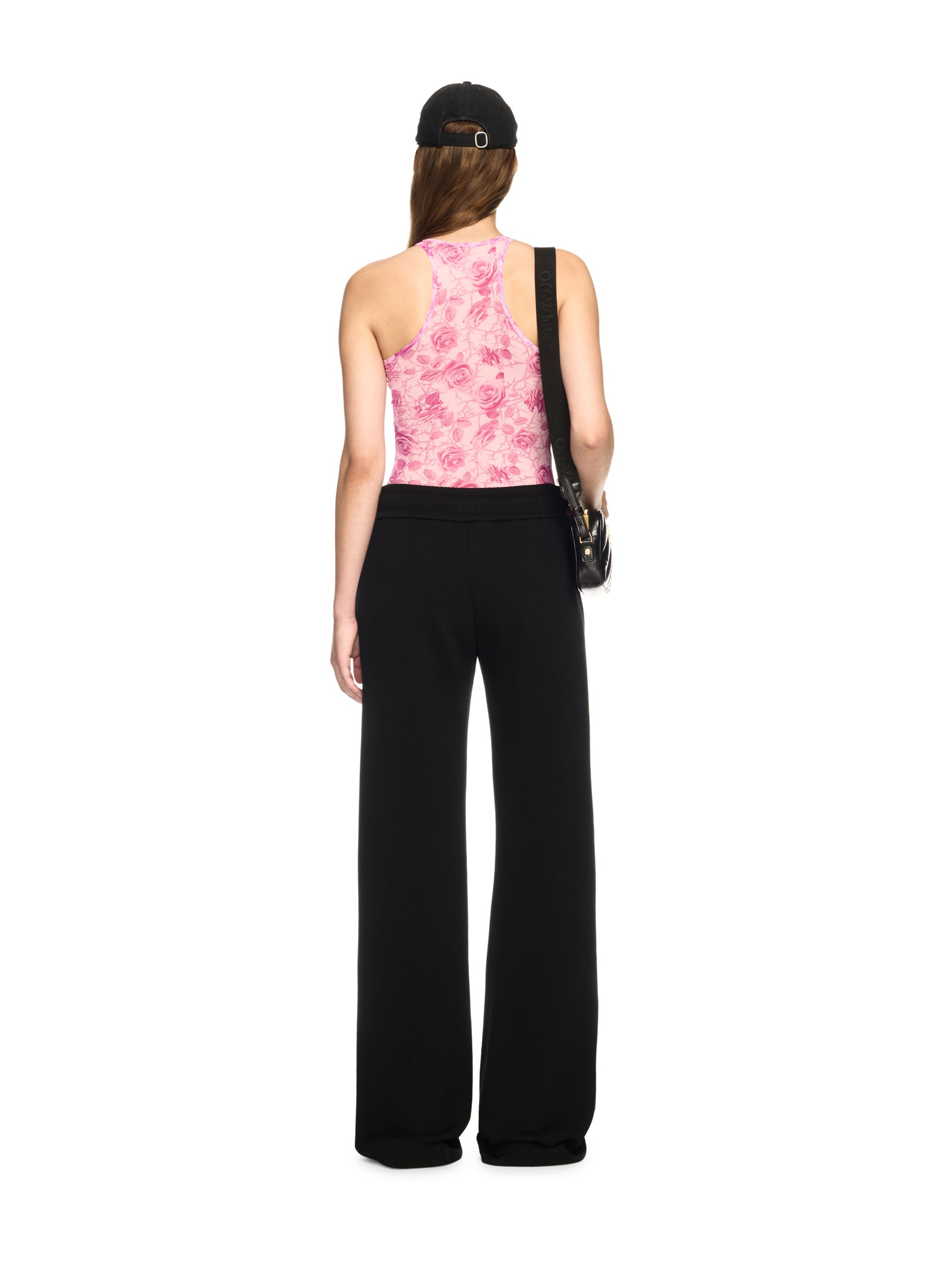 Off-white Off Stamp Roses Mesh Racer To Powder Pin In Pink