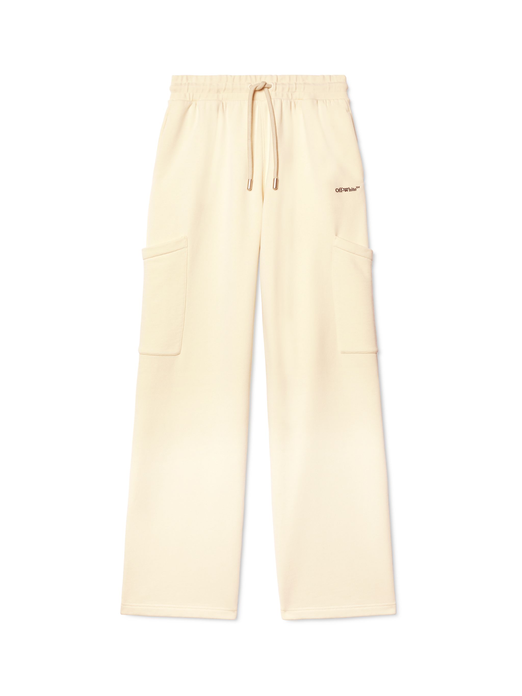 Off-white White Bookish Cargo Sweatpants In Neutrals