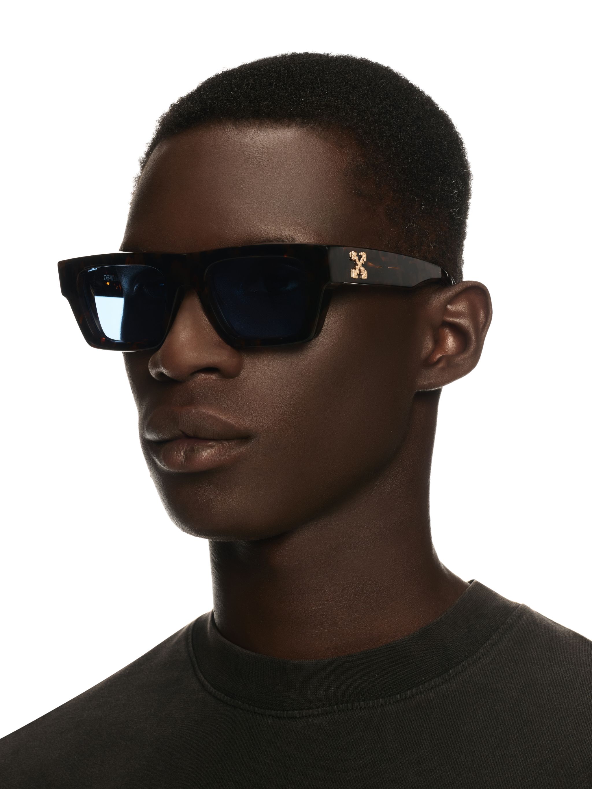 Off-white Square Frame Sunglasses In Brown