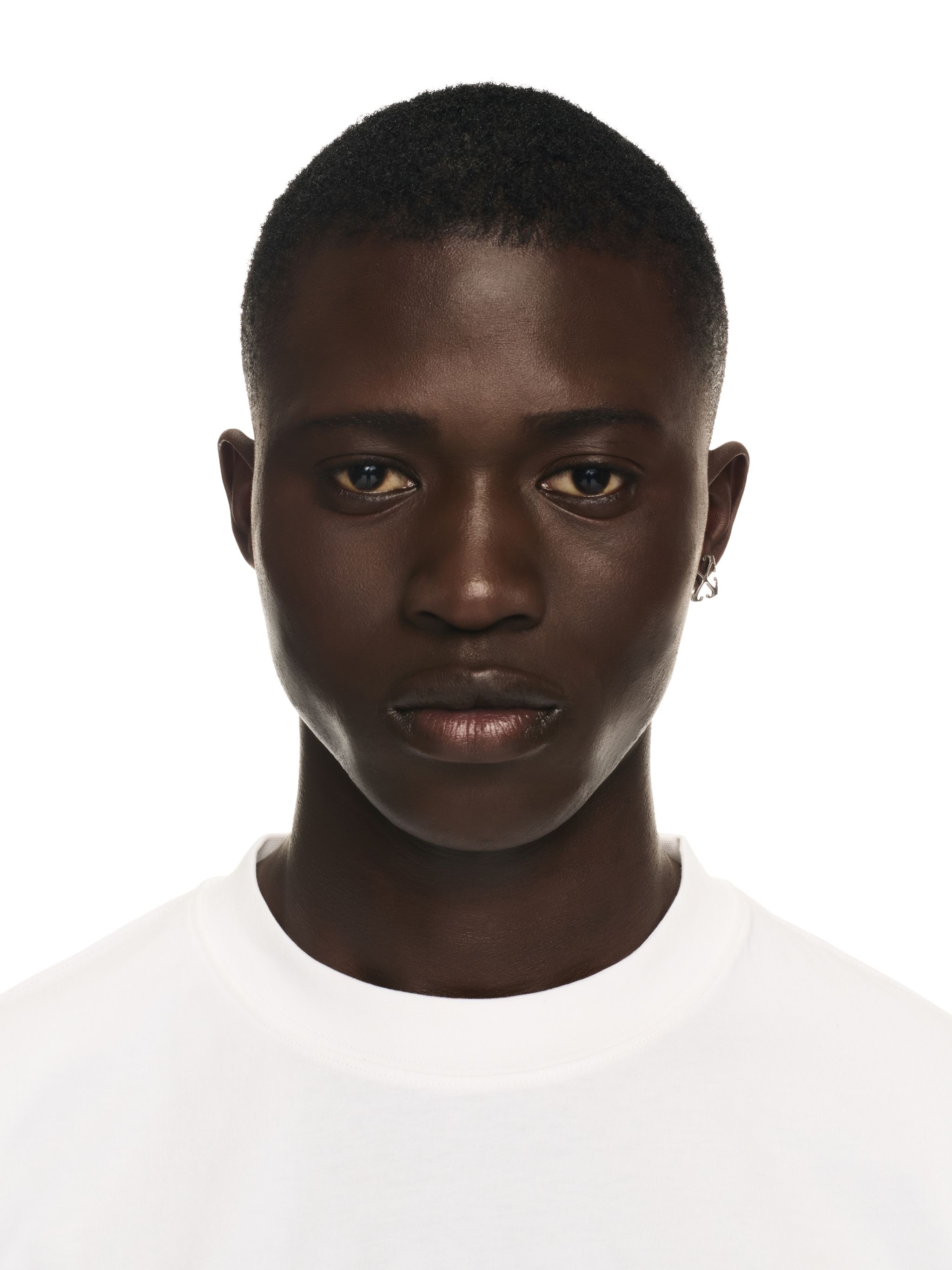 Off-white Arrow Mono Earring In Silver