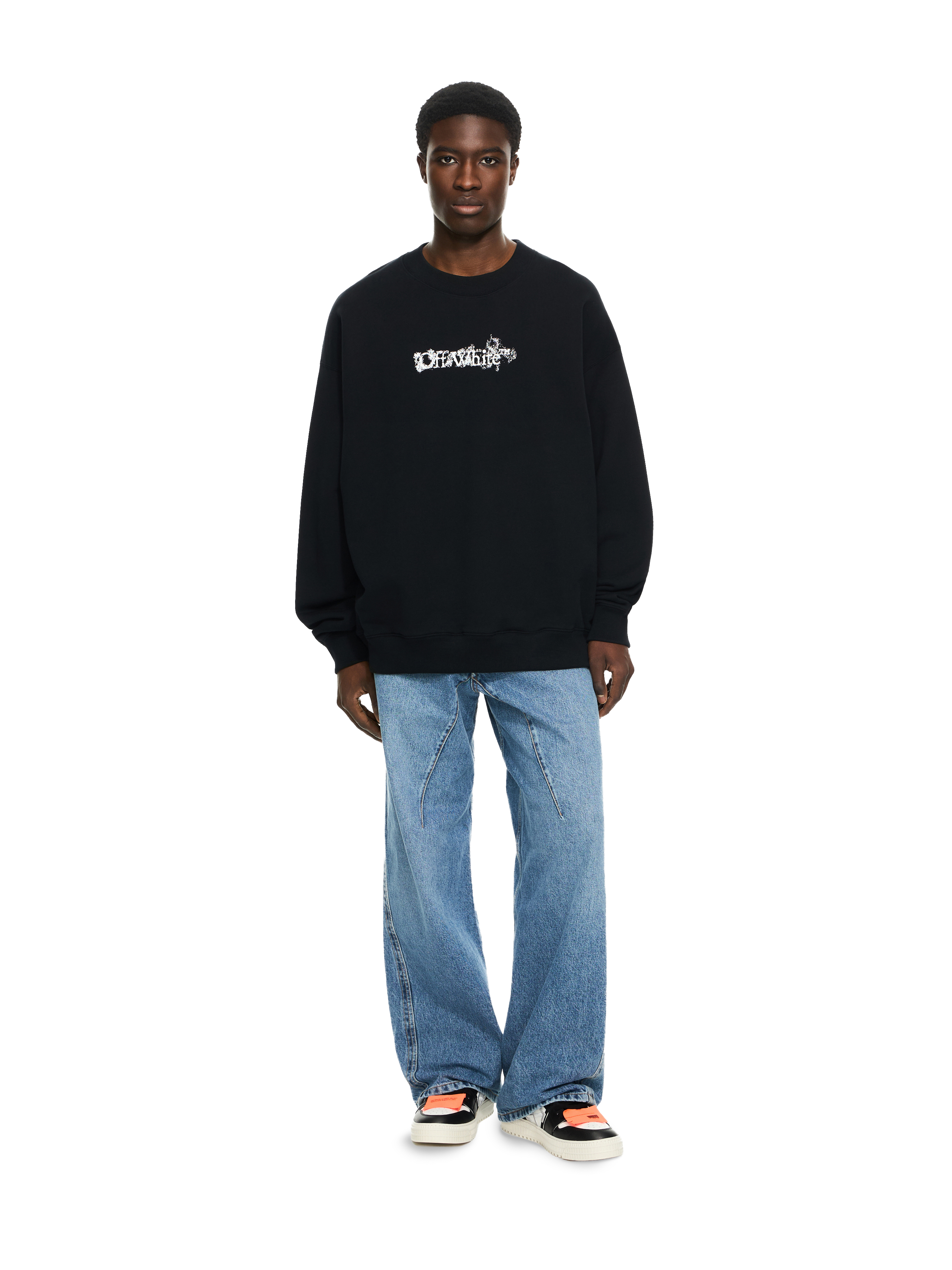  Off White Heraldic Arrow Skate Sweatshirt - Male Pullover Black M 