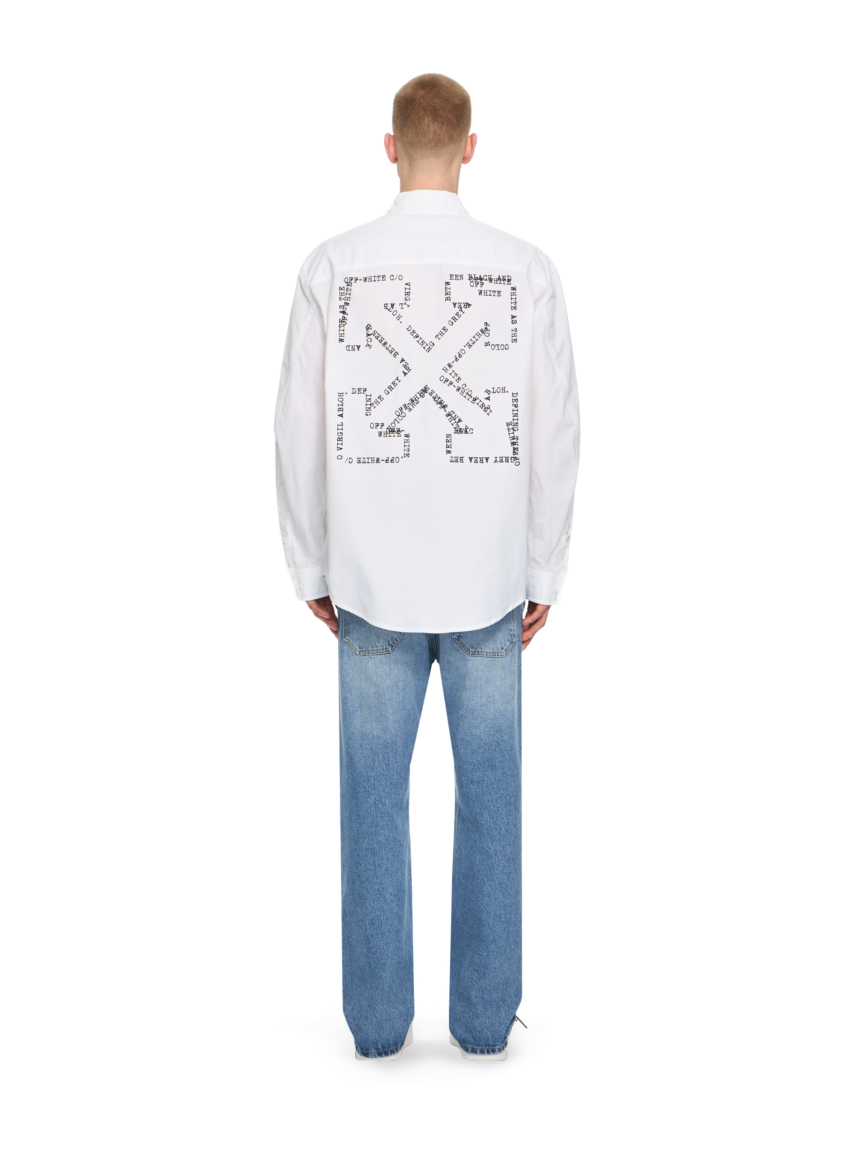 Off-white Type Arrow Poplin Overshirt In White