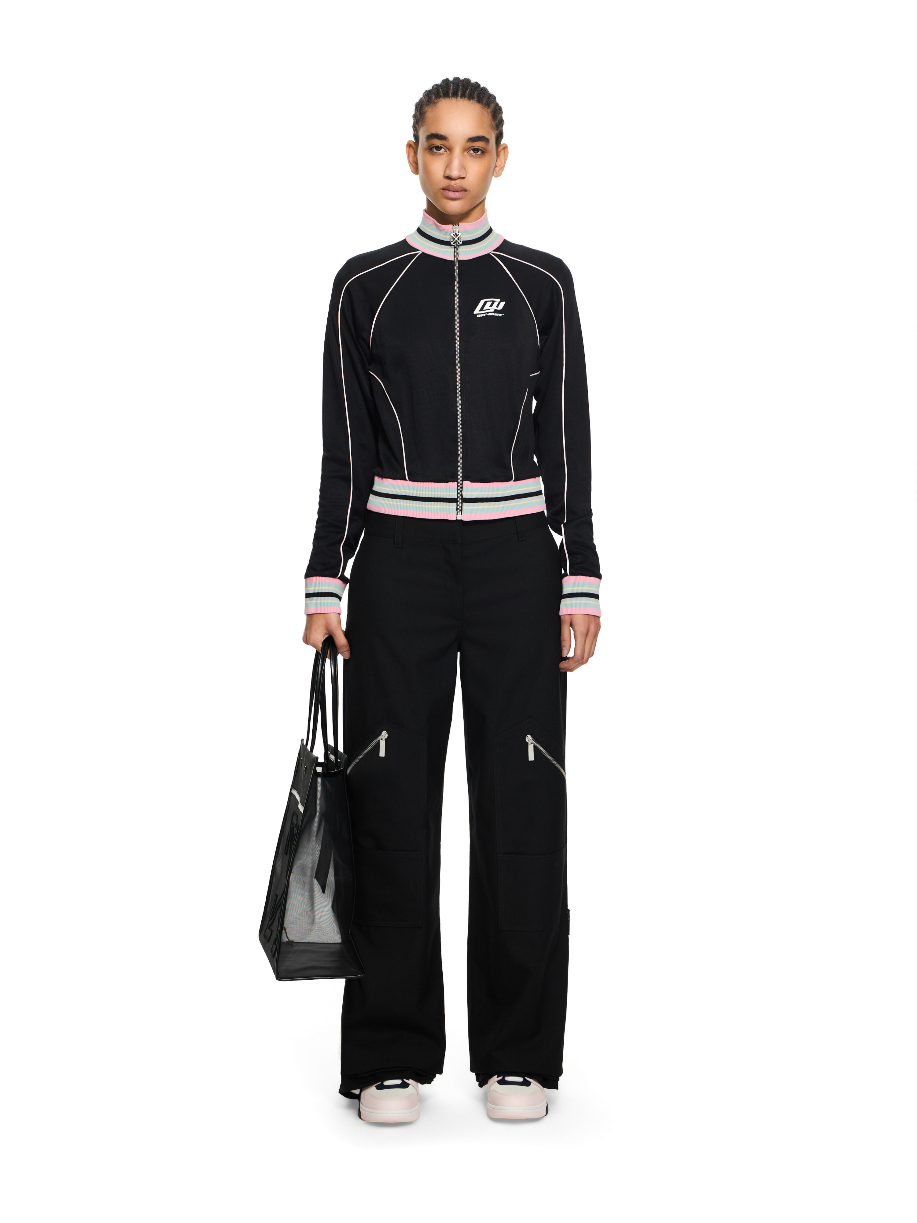 Off-white Fluid Track Ow Fitted Jacket In Black