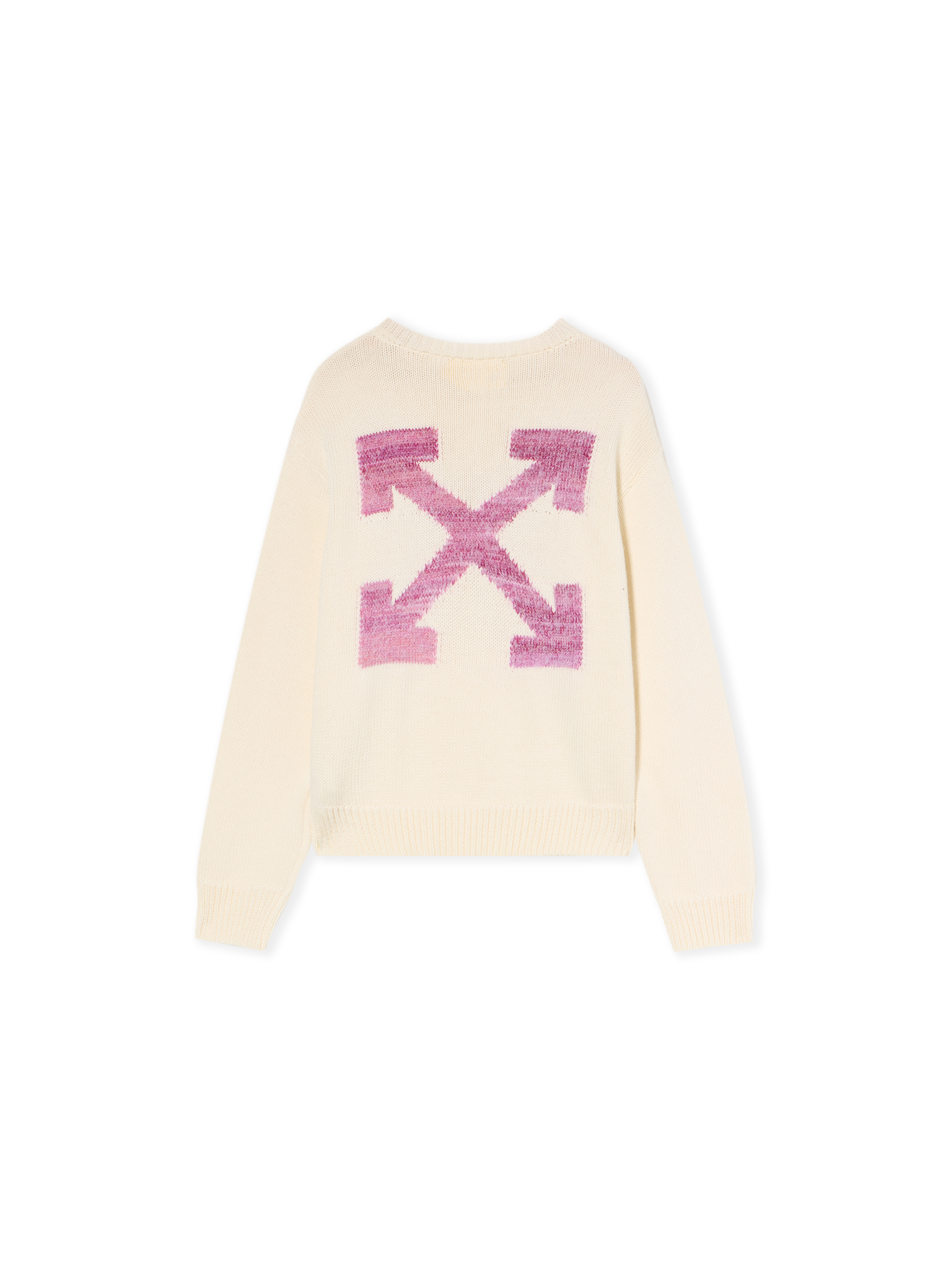 Off-white Arrow Logo Sweater In White