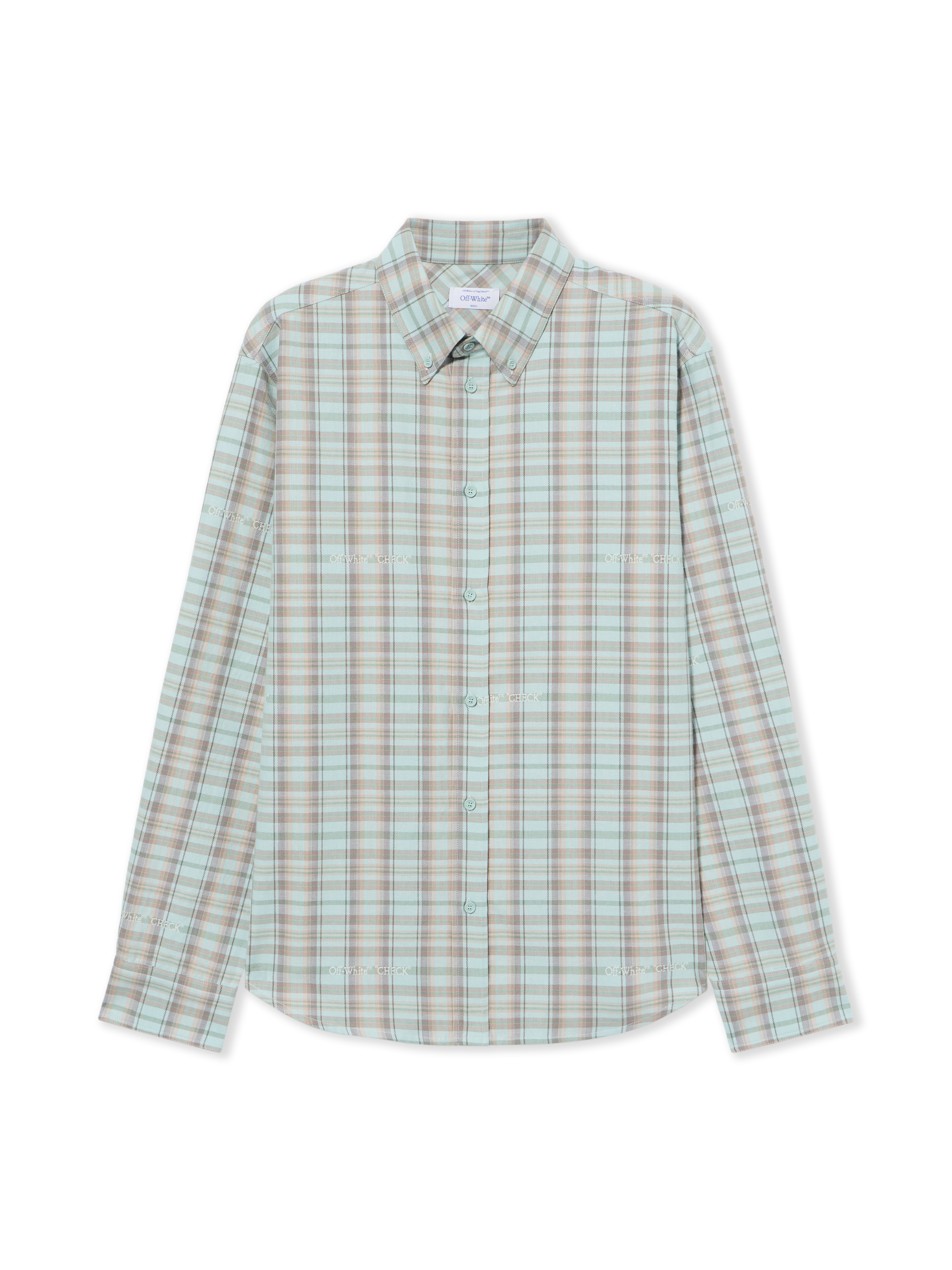 Off White Uomo Mint Camicia Marker Check Flannel - Camicie 46 - Immagine 1