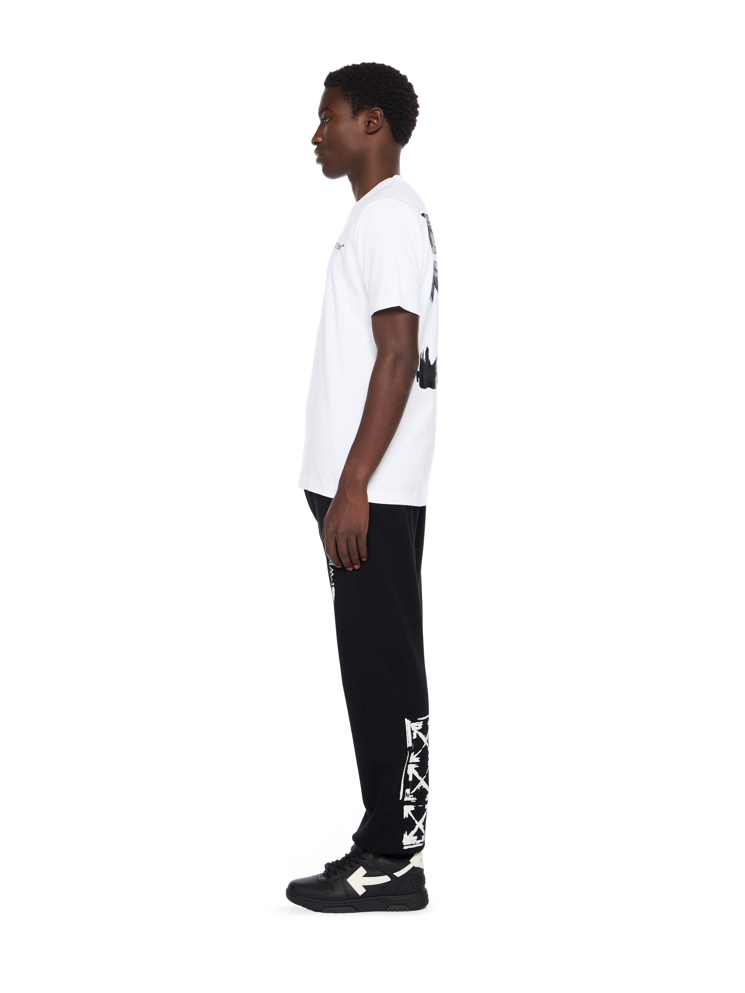 Off-white Ink Arrow Slim Logo Tee In Black