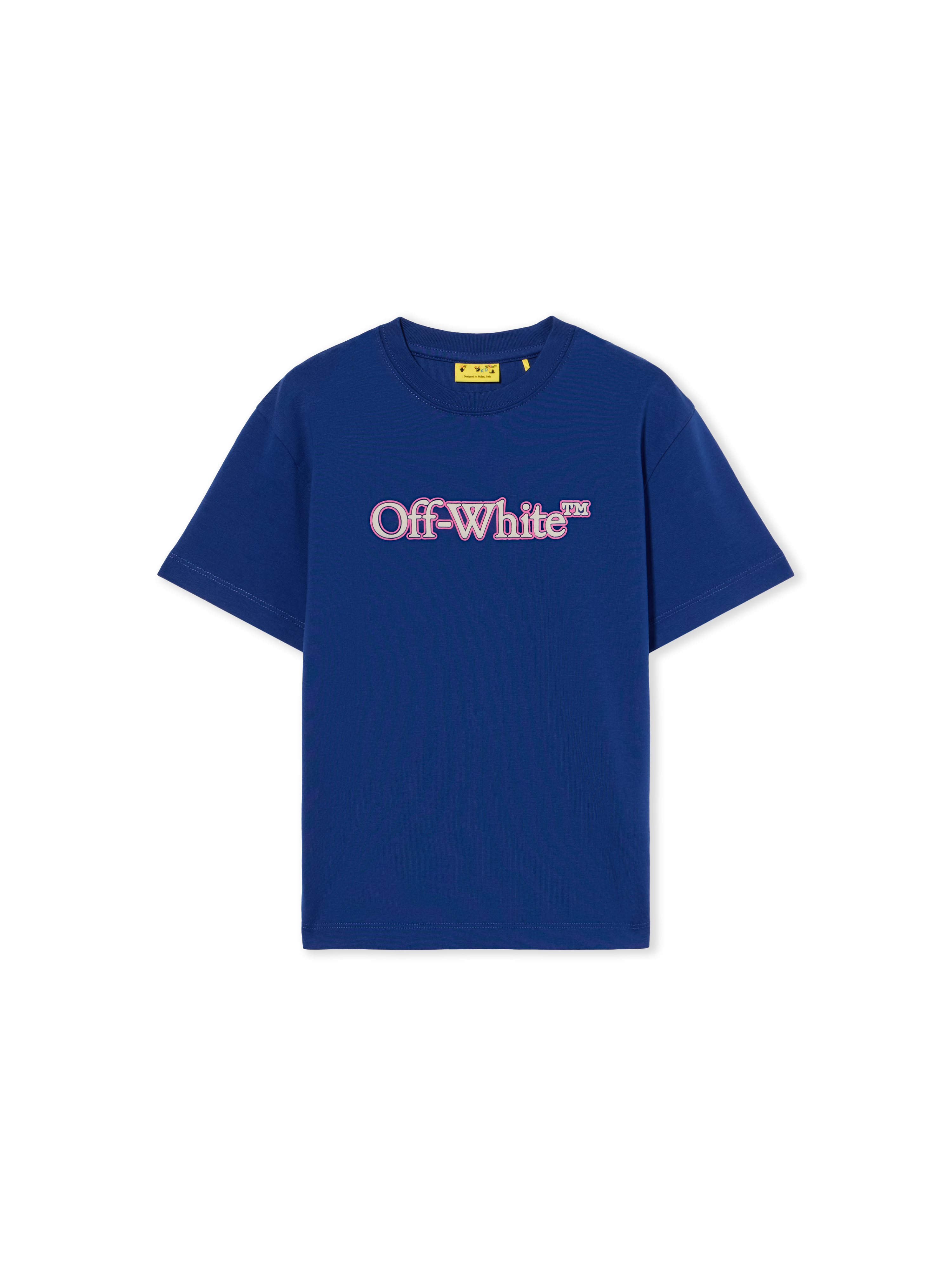 Big Bookish Puff Logo T-Shirt in BLUE - SOFT PINK | Off-White™