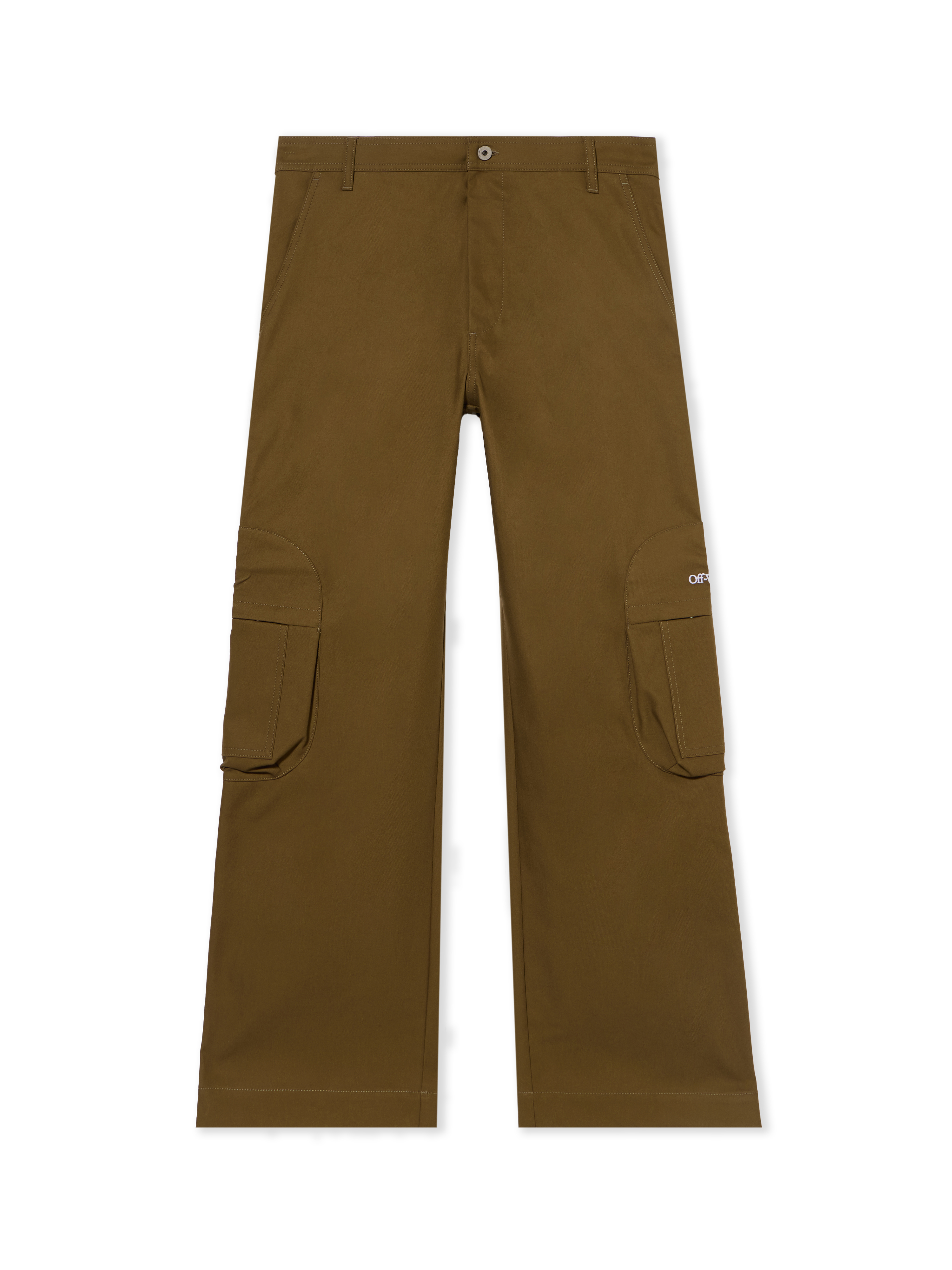 Off White Uomo Beech/Bianco Bookish Cotton Cargo Pants - Bottoms 46 - Immagine 1