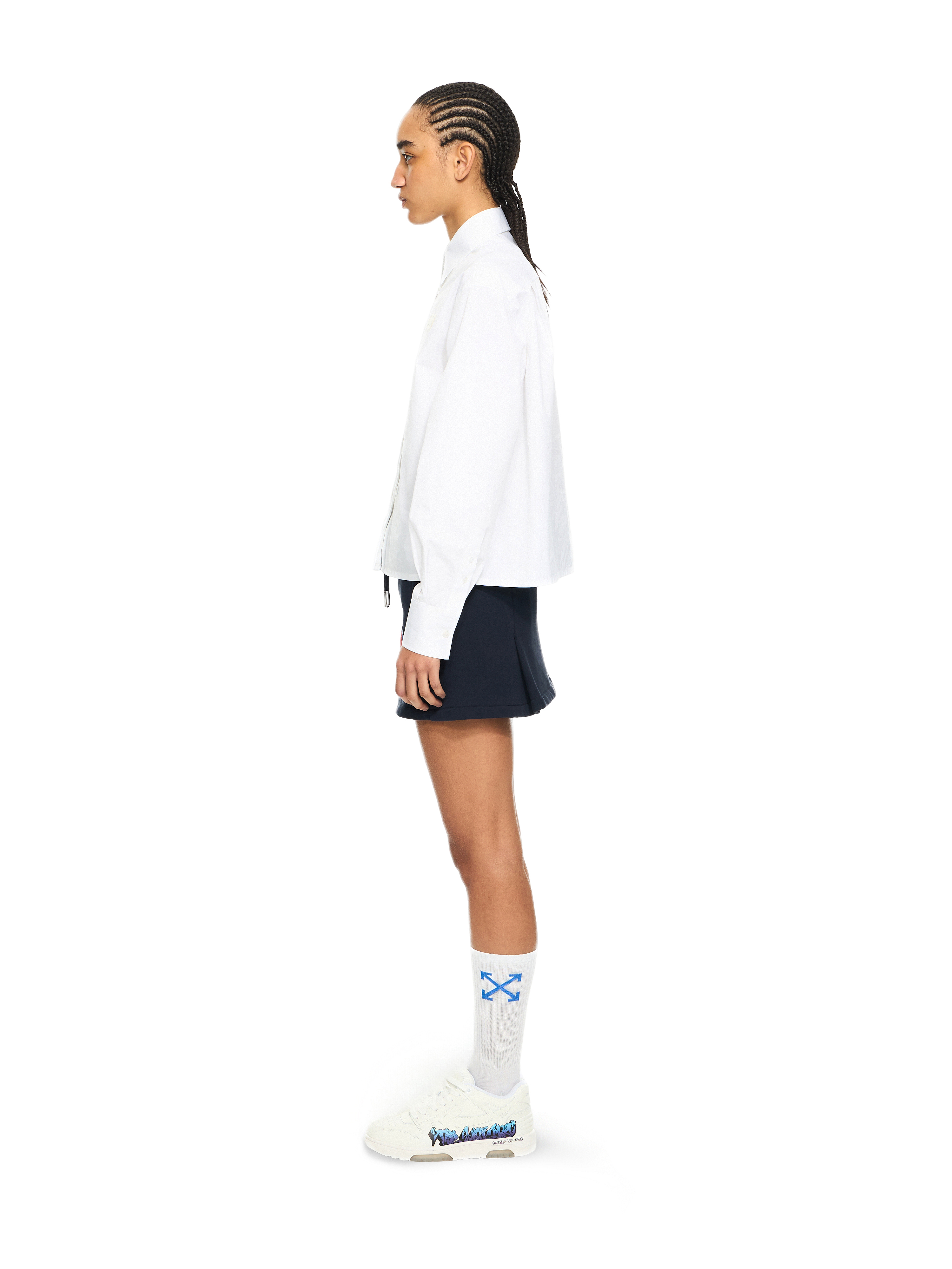Off-white White Regular Logo Patch Shirt In White