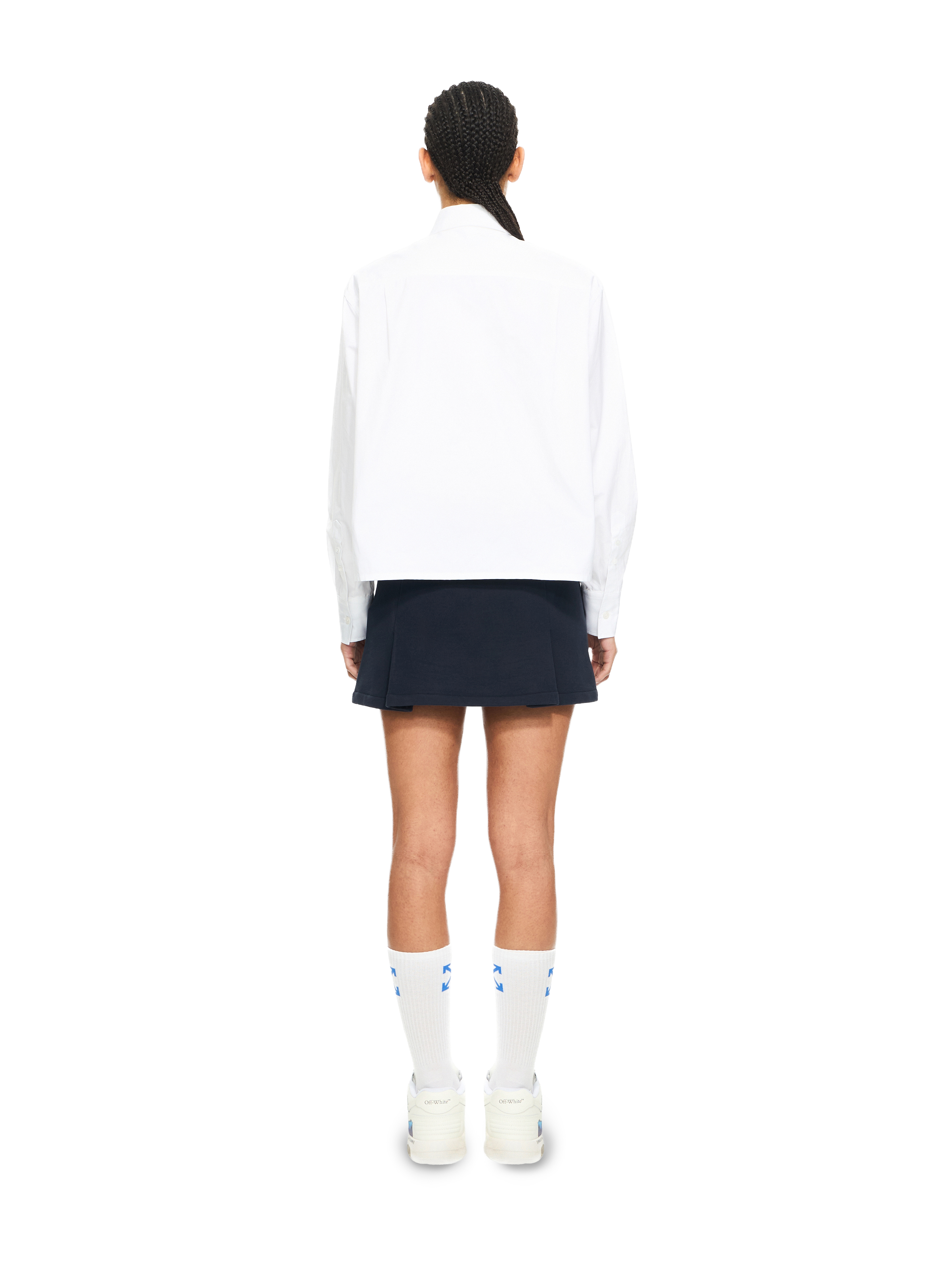 Off-white White Regular Logo Patch Shirt In White