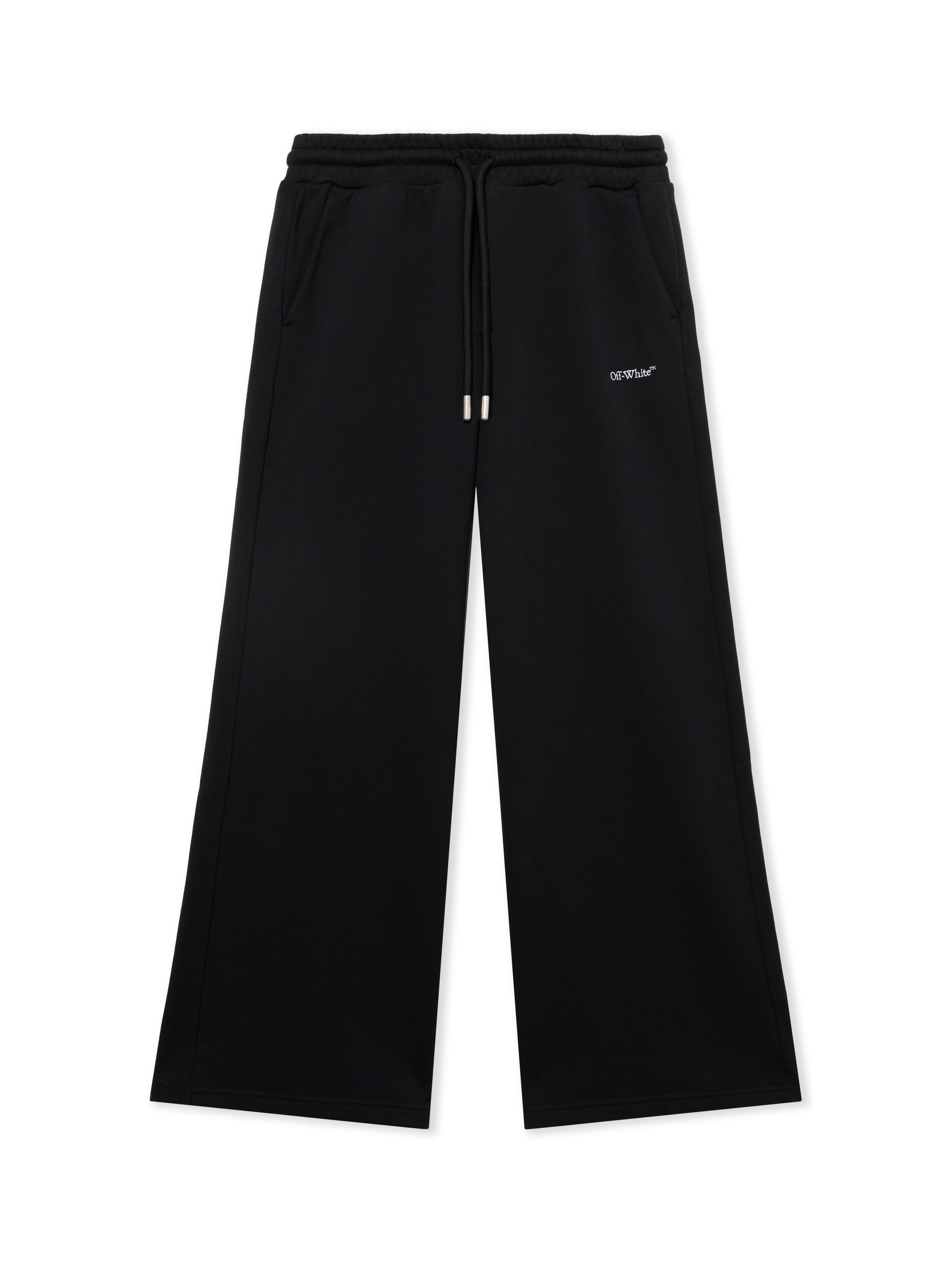 Off White Donna Black-White Pantaloni Jogging Logo Bookish - Pantaloni E Jeans S