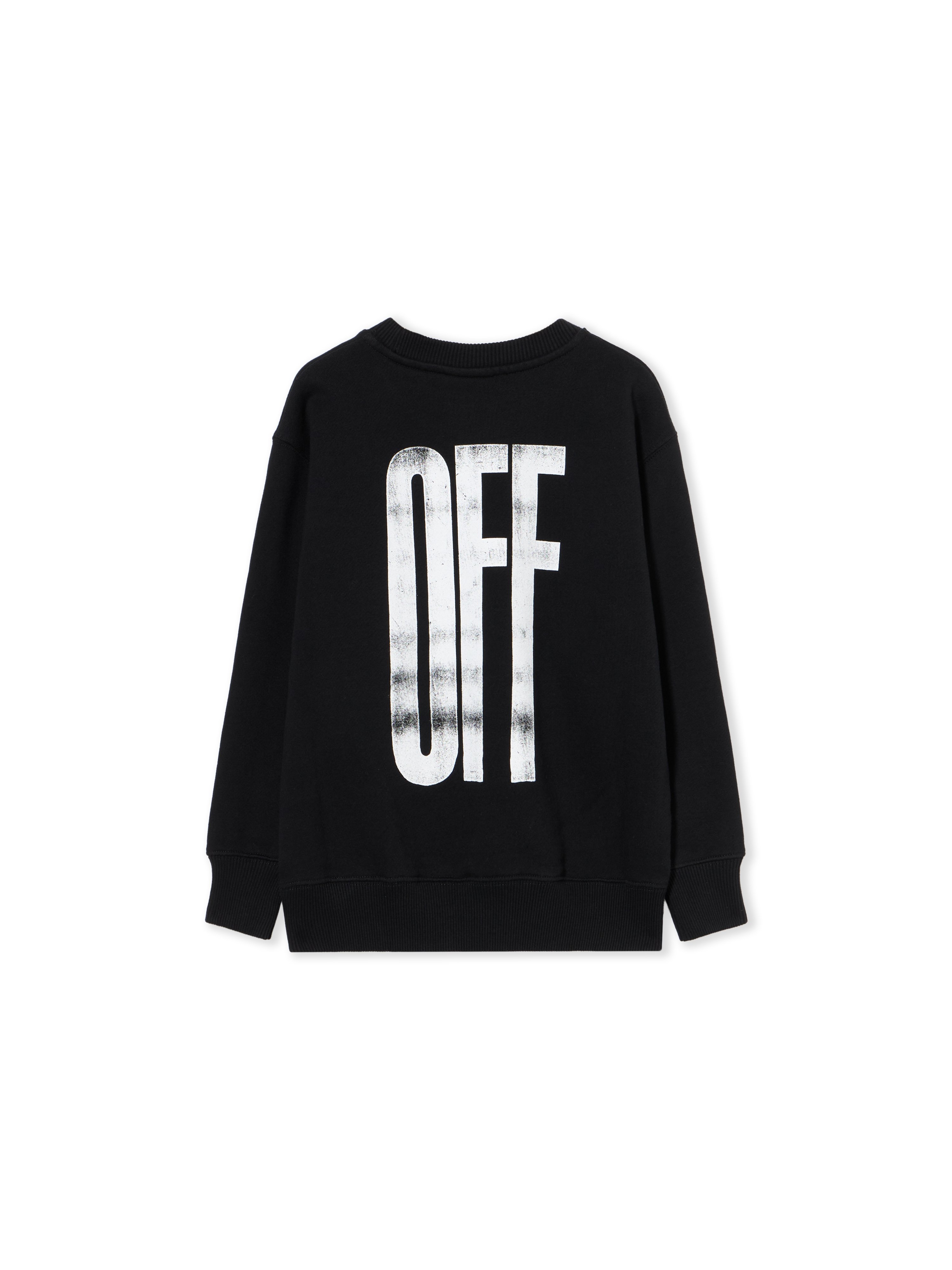 Off-white Quote Crewneck Sweatshirt In Blue