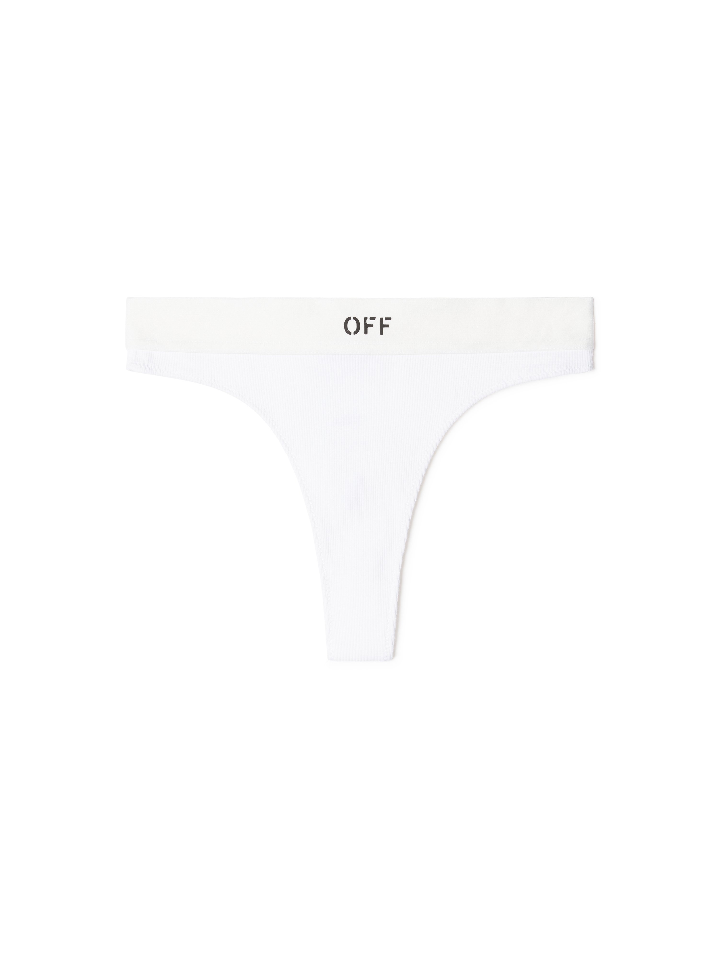 Off-white Off Rib Thong In White