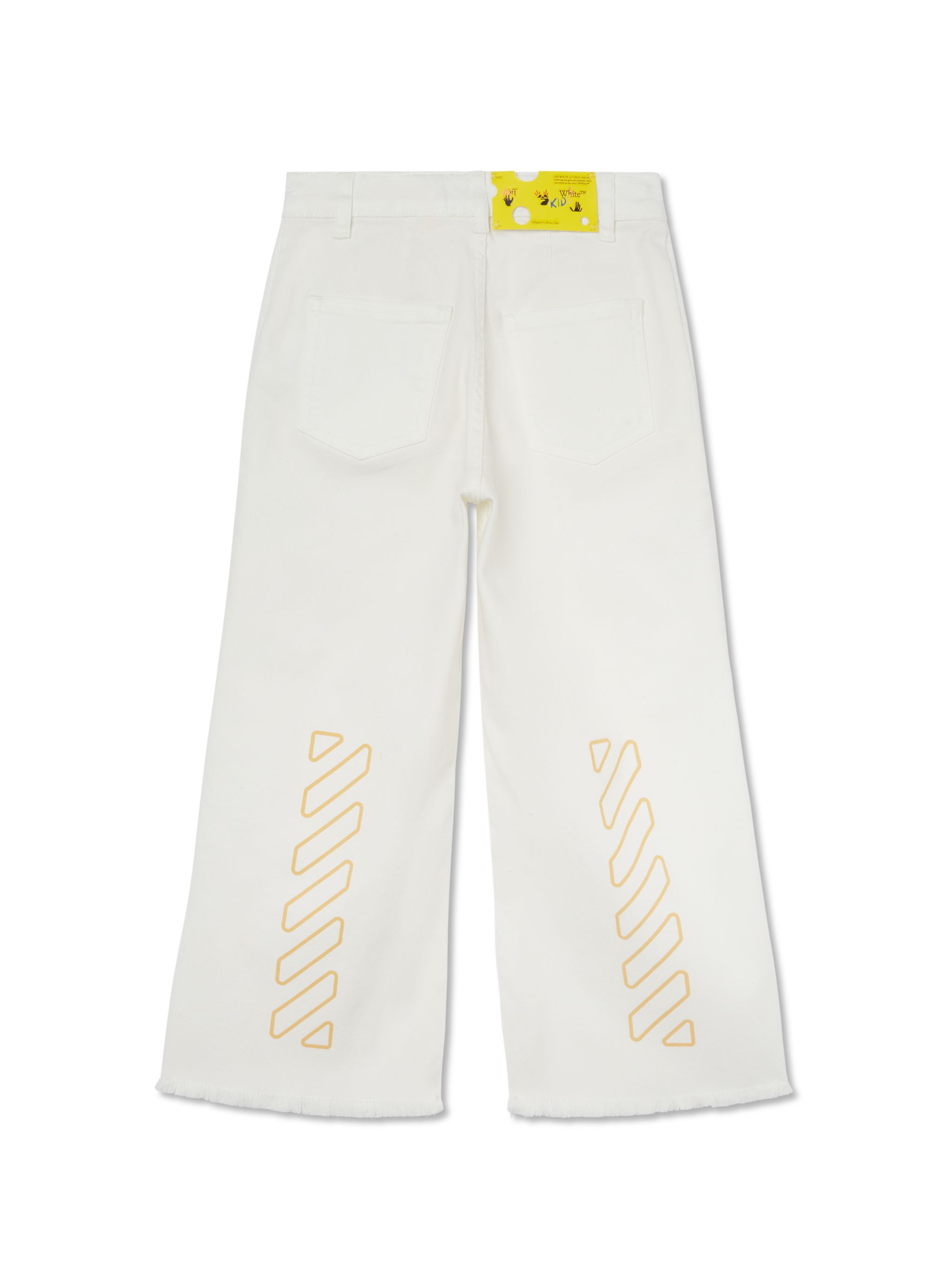 Off-white Diagonal Bookish Denim Pants In White