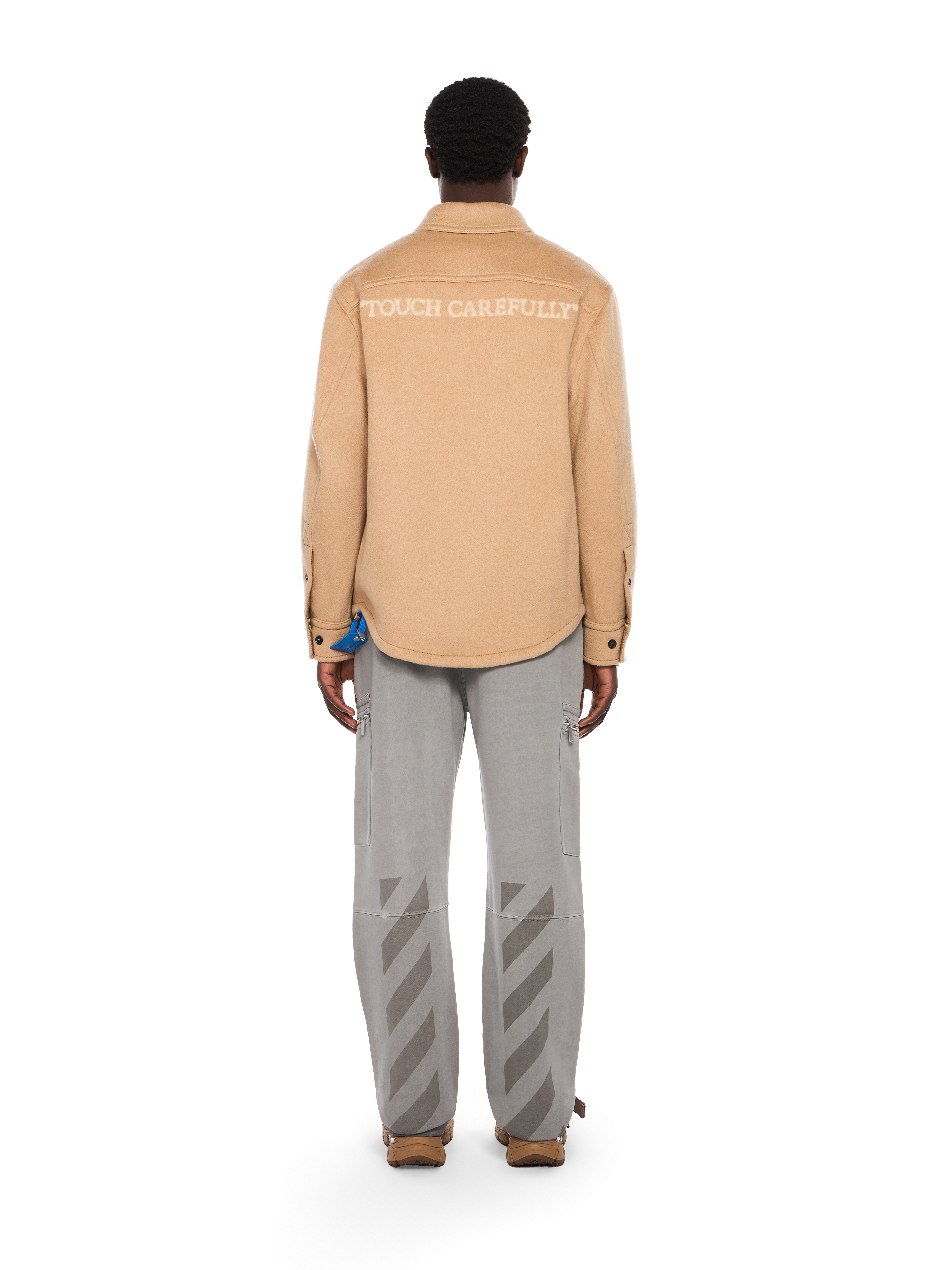 Off-white Quote Military Overshirt In Black