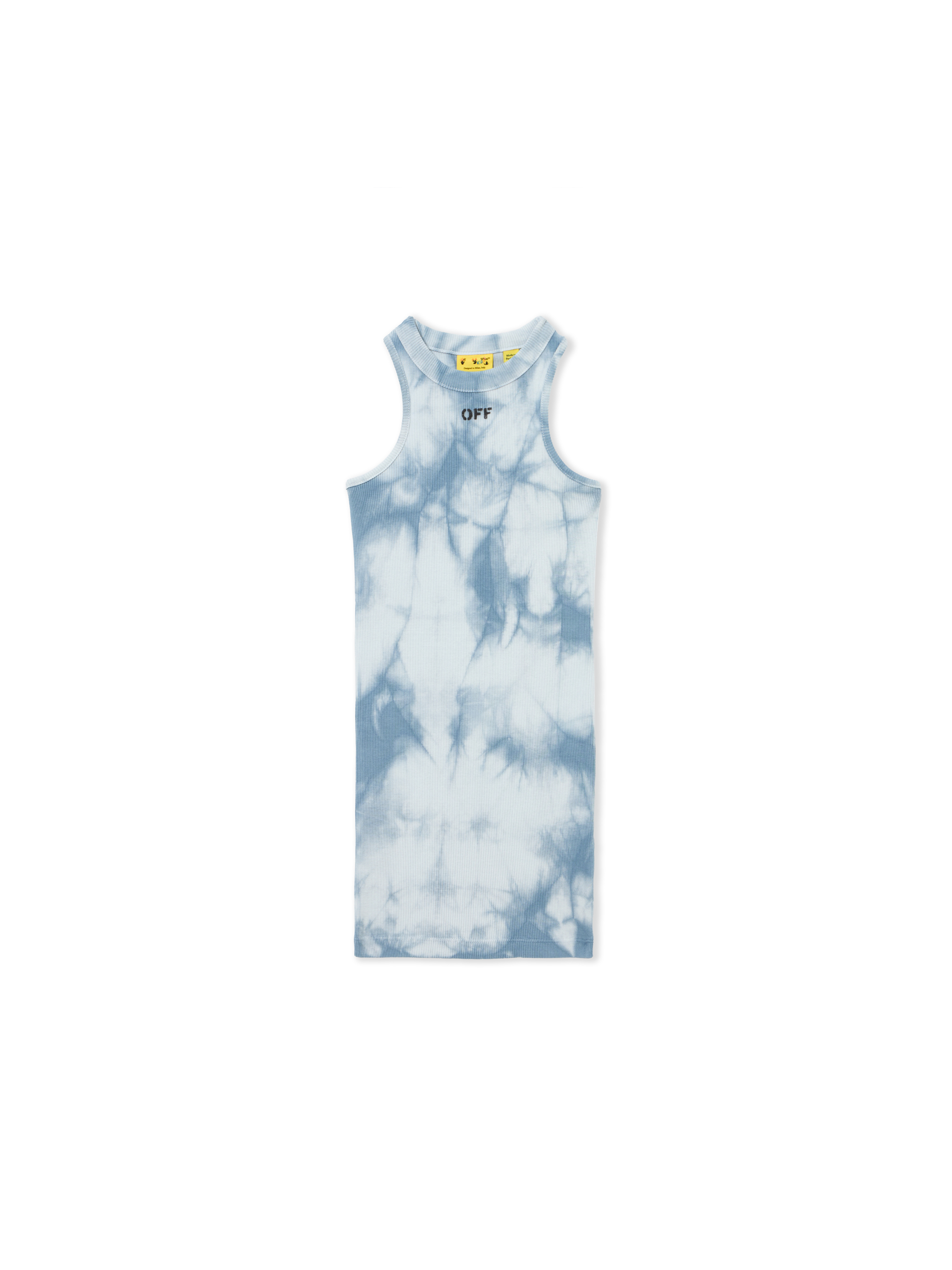  Off White Off Stamp Tie-dye Ribbed Dress - Kids Mädchen Kleidung Dusty Blue 10 