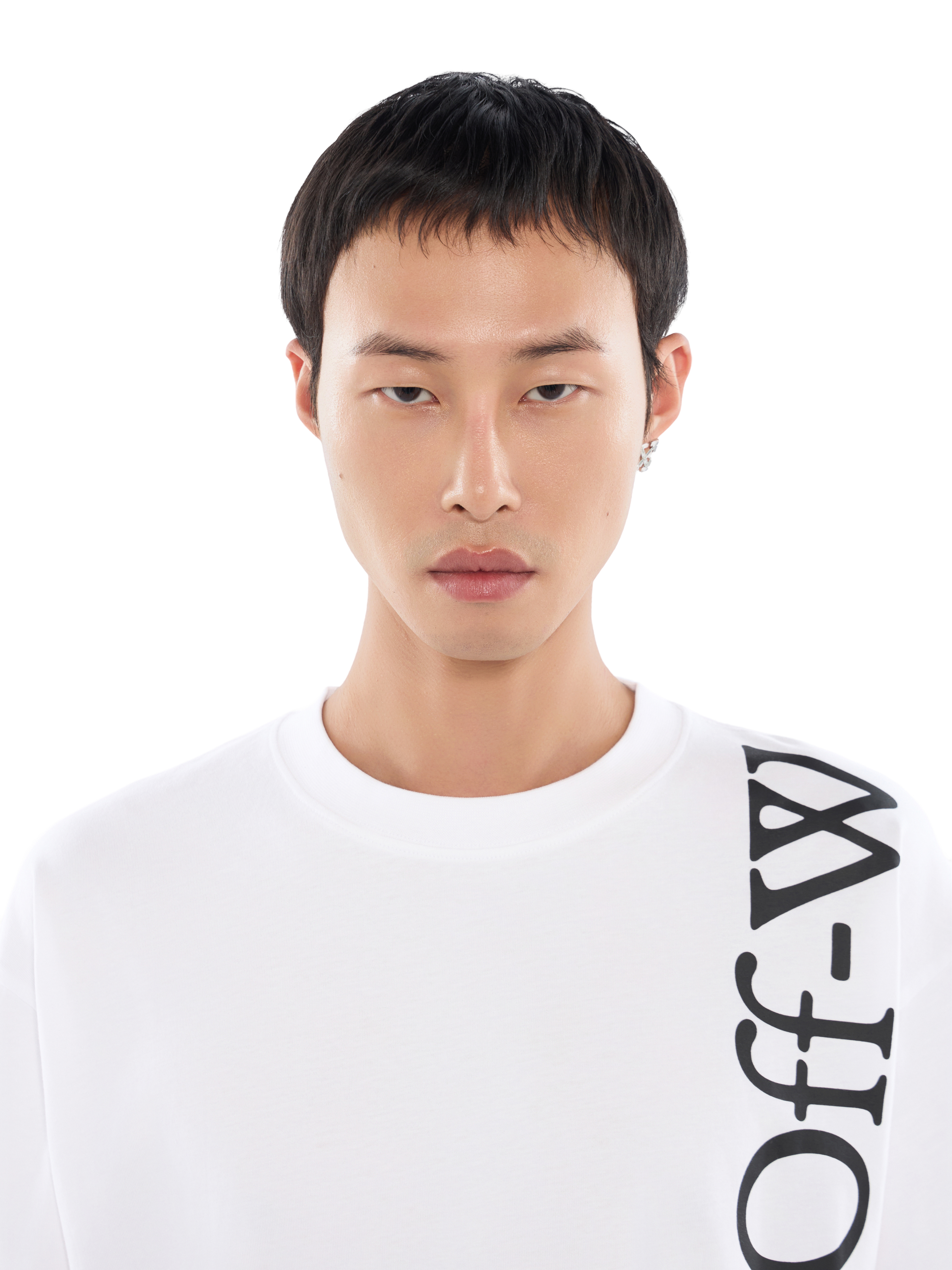 Off-White Bling Arrow Mono Earring - Mann T-Shirts Grey One Size - Immagine 2