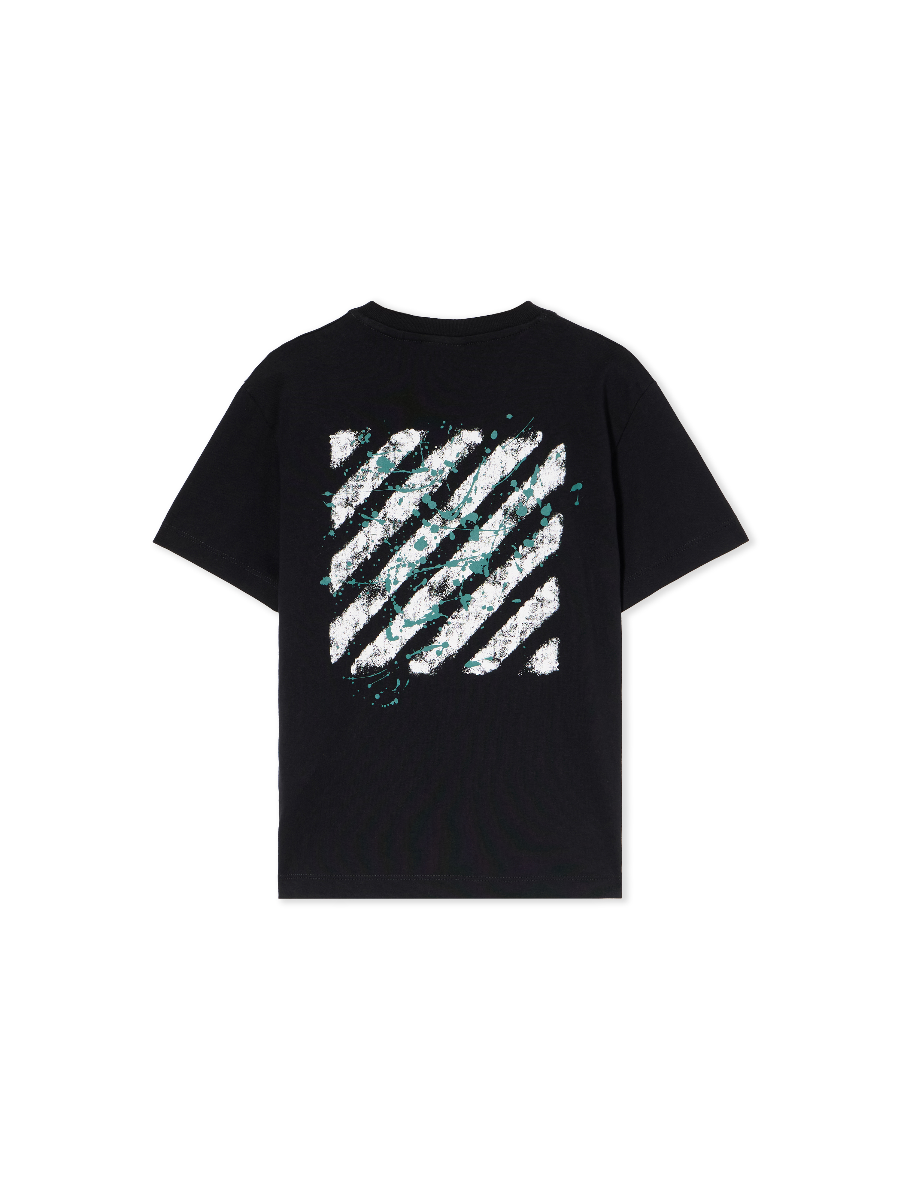Off-white Diagonal Splat T-shirt In Black