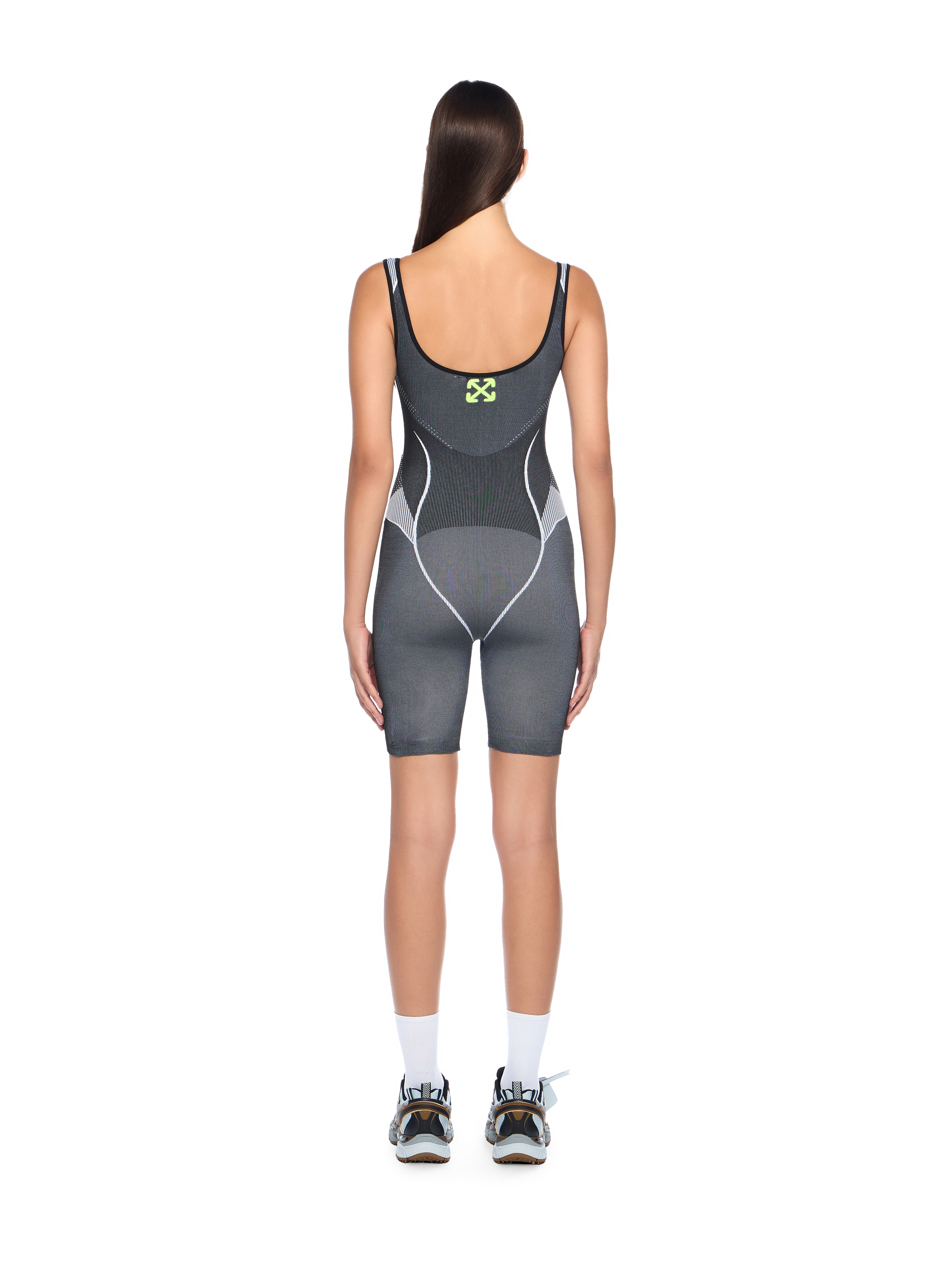 Off-white Race Logo Arrow Seamless Onesie In Multi