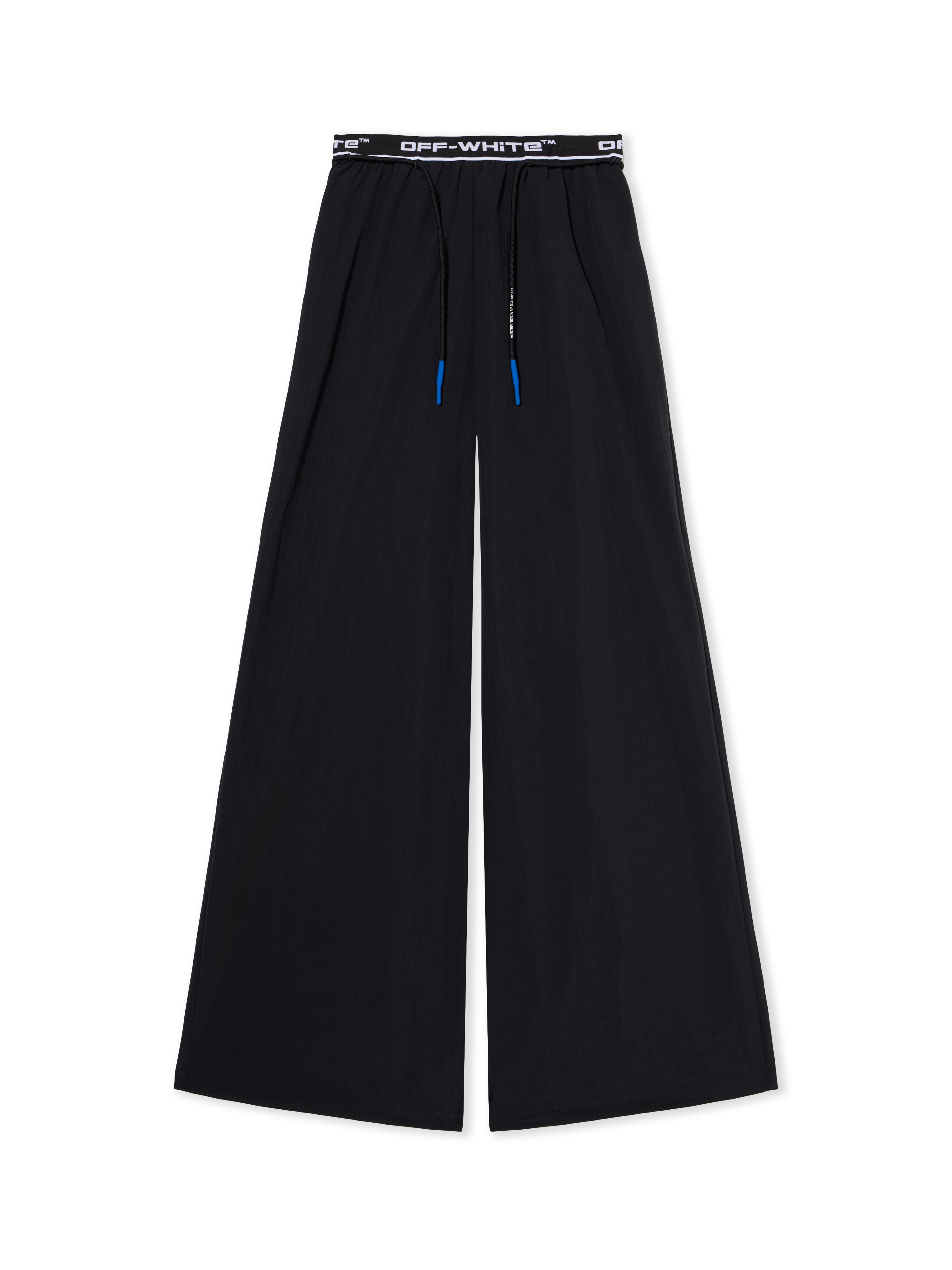 Off-white Logoband Wide-leg Pants In Black