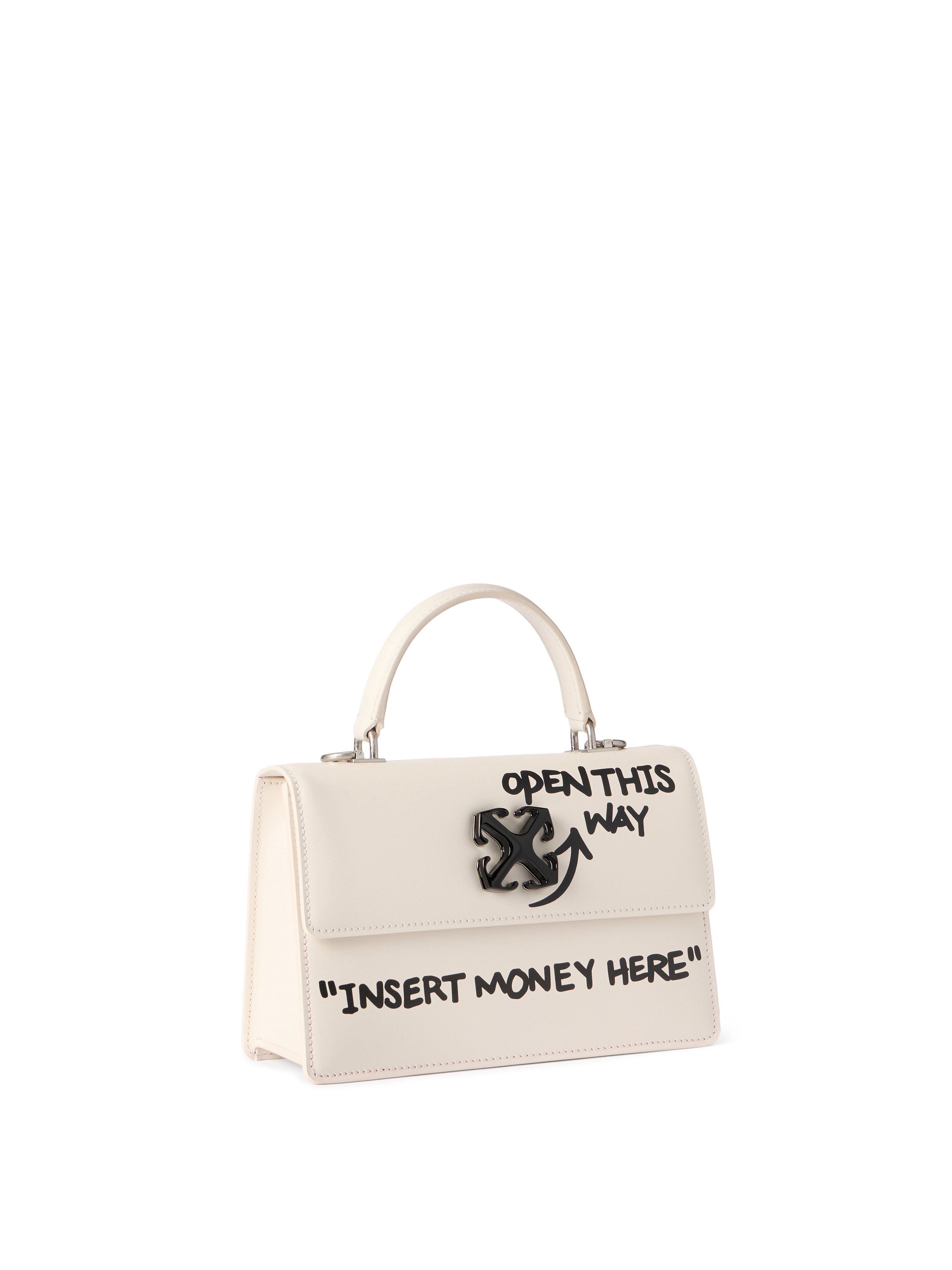 Off-white Jitney 1.4 Top Handle Quote In Neutral