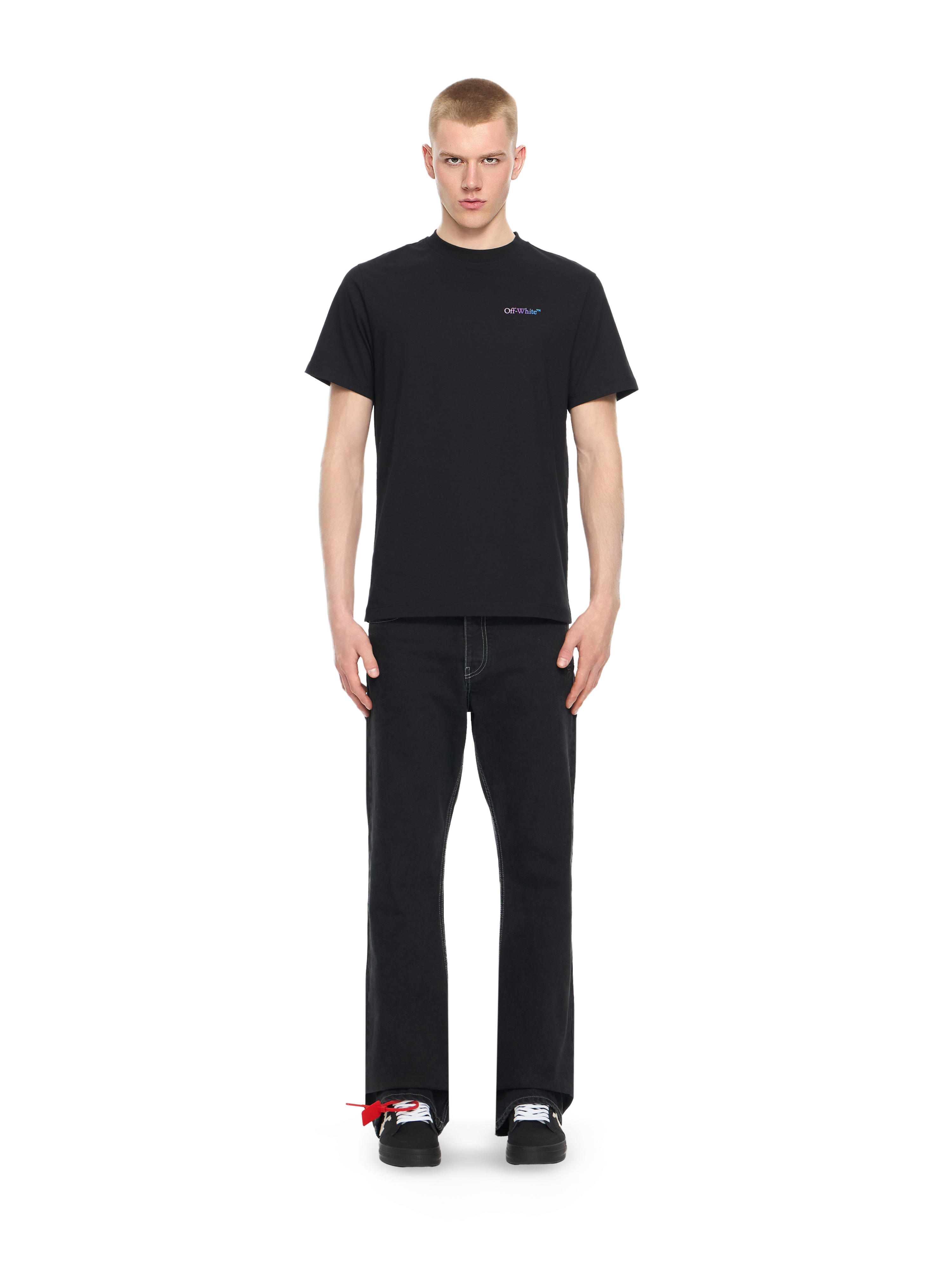  Off White Slim Fit Gradient S/s T-shirt - Male Sale Check Black M 