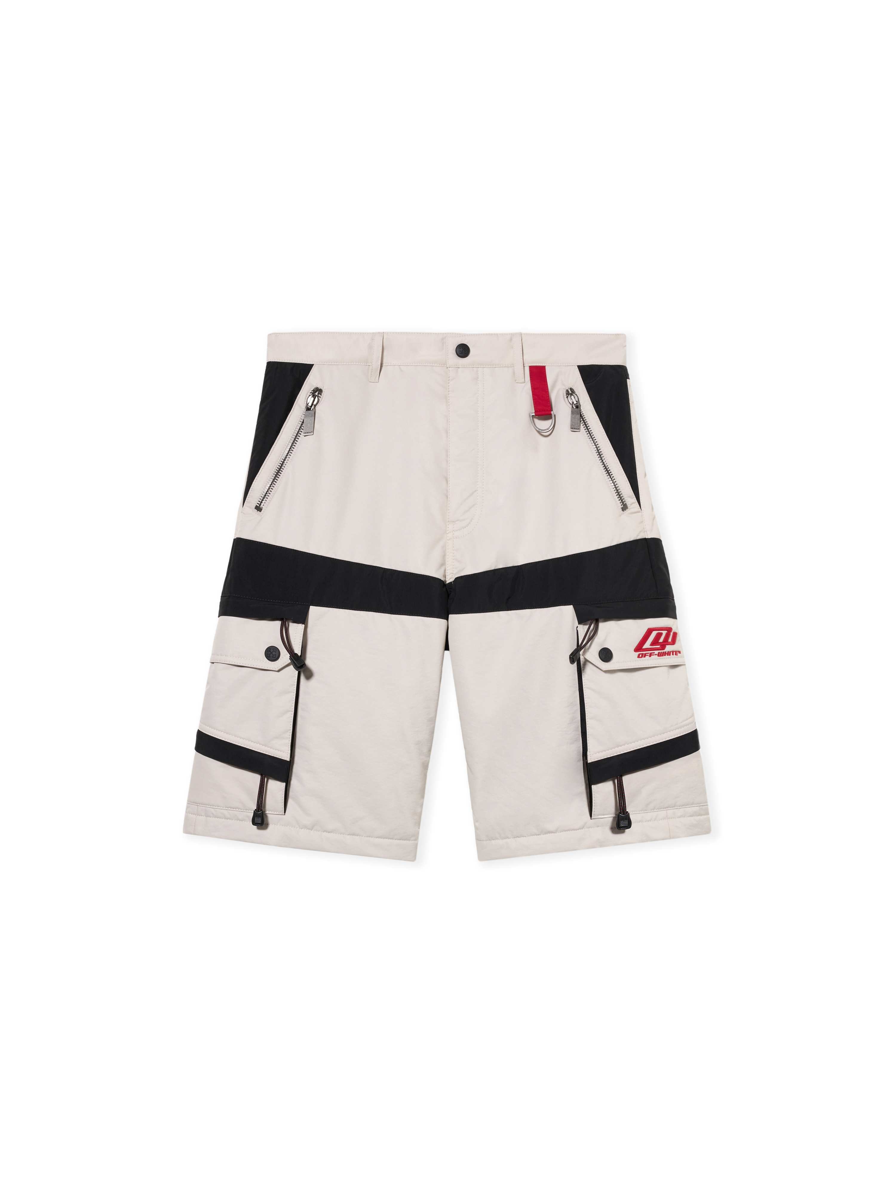 Off-white Zip-pockets Panelled Cargo Shorts In Multi
