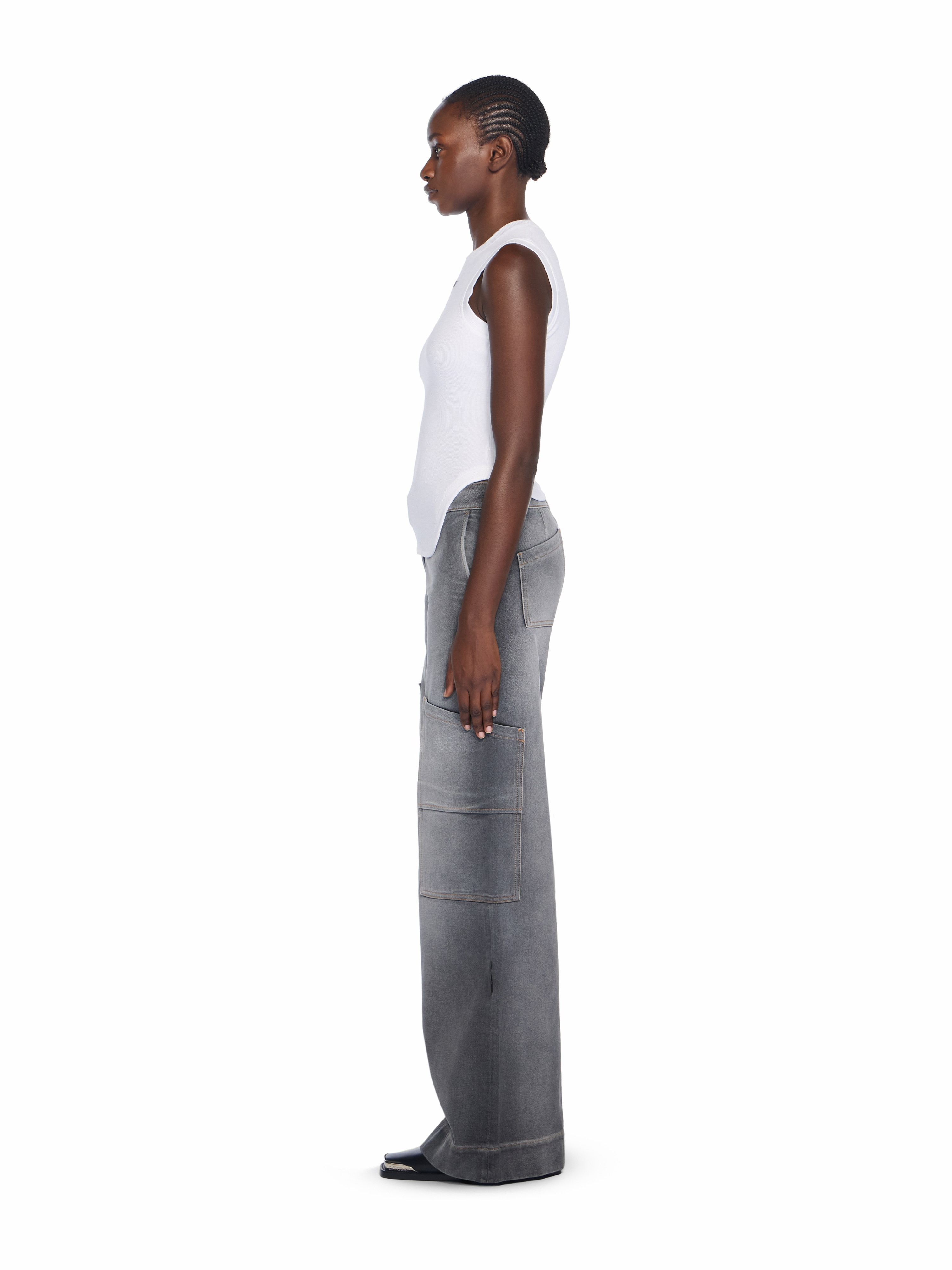  Off White Off Stamp Rib Kat Top - Female  White - Black 36 