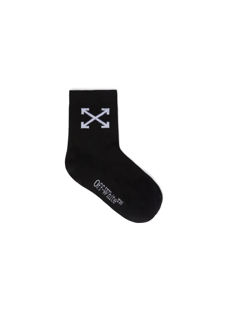 Off-white Arrow Mid-height Socks In Black
