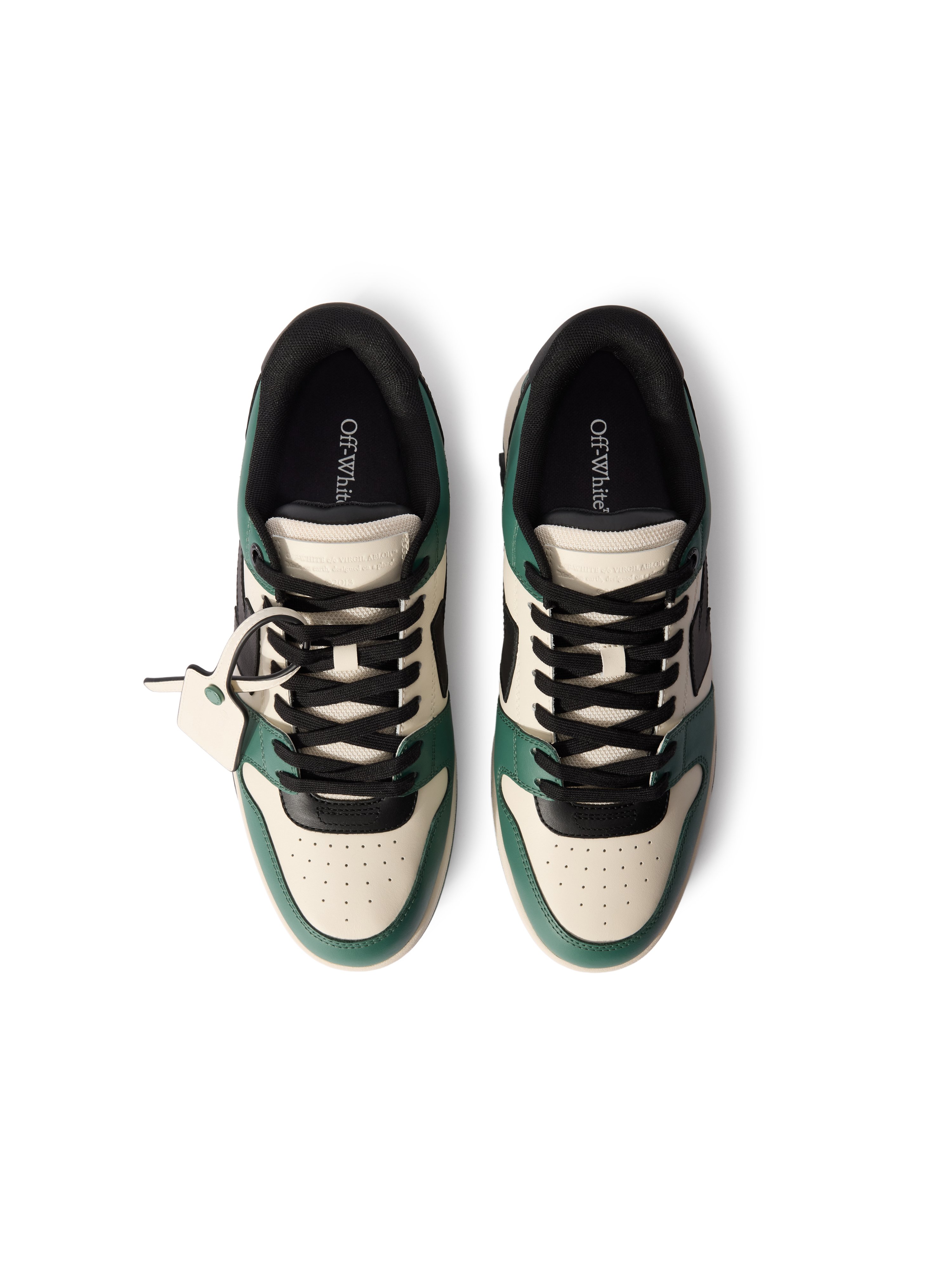 Off-white Casual Sneakers For Everyday Wear In Green