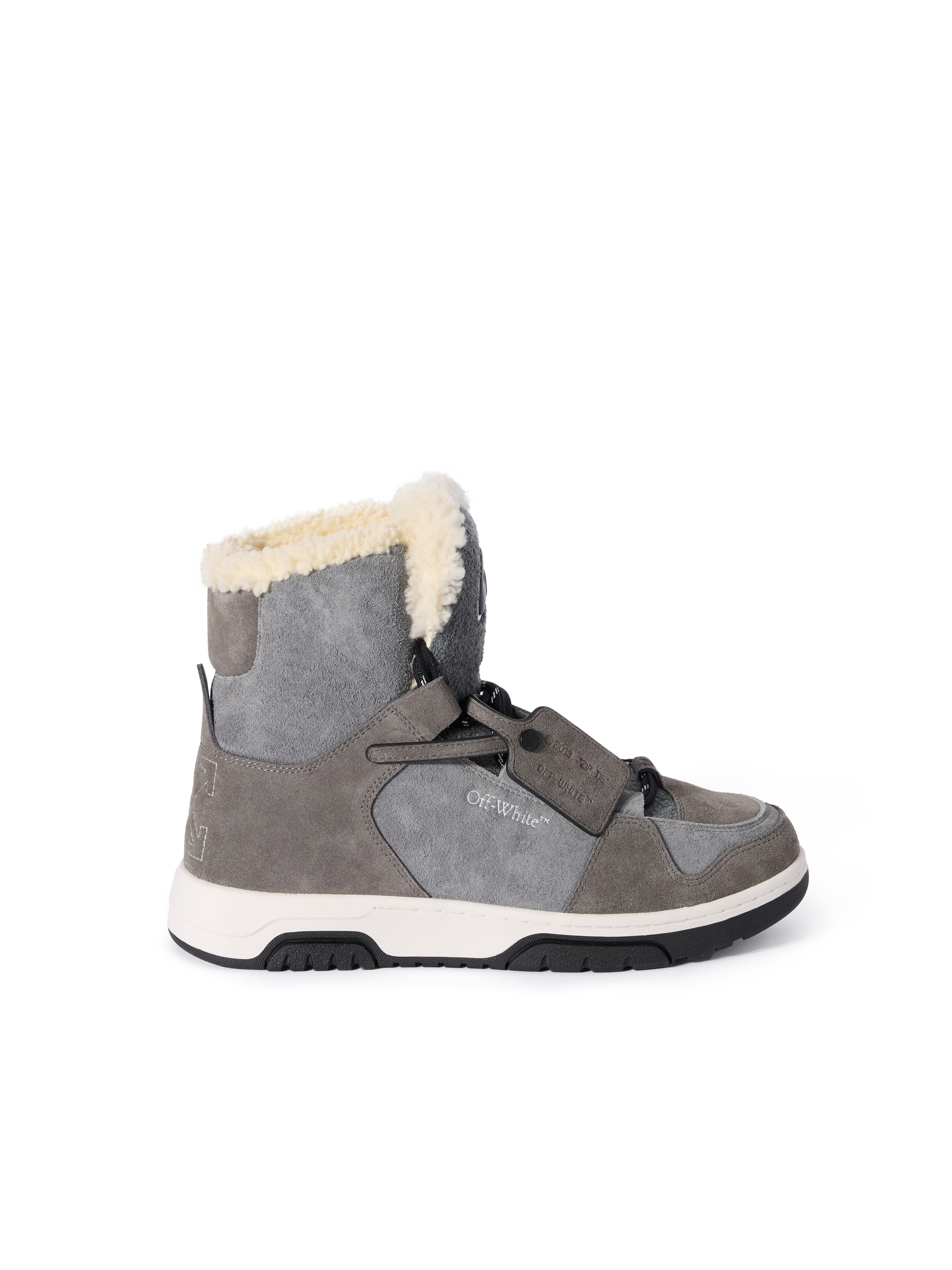  Off White Shearling Trim Winter Boots - Male  Cenere/ Havana Black 39 