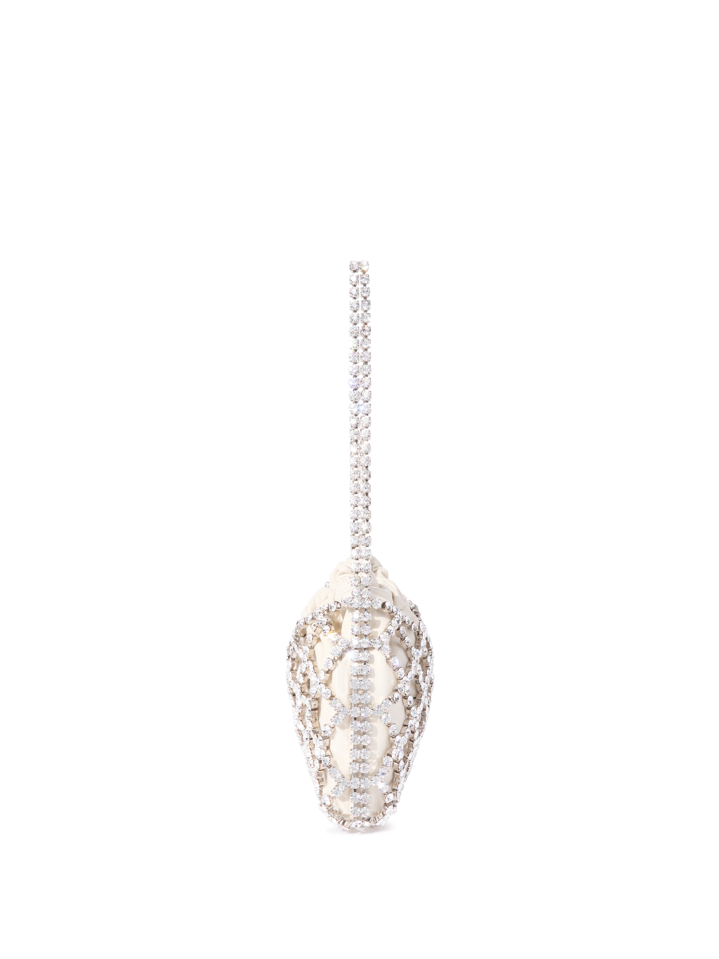 Off-white For Dinner Crystal Pouch Bag In Neutral
