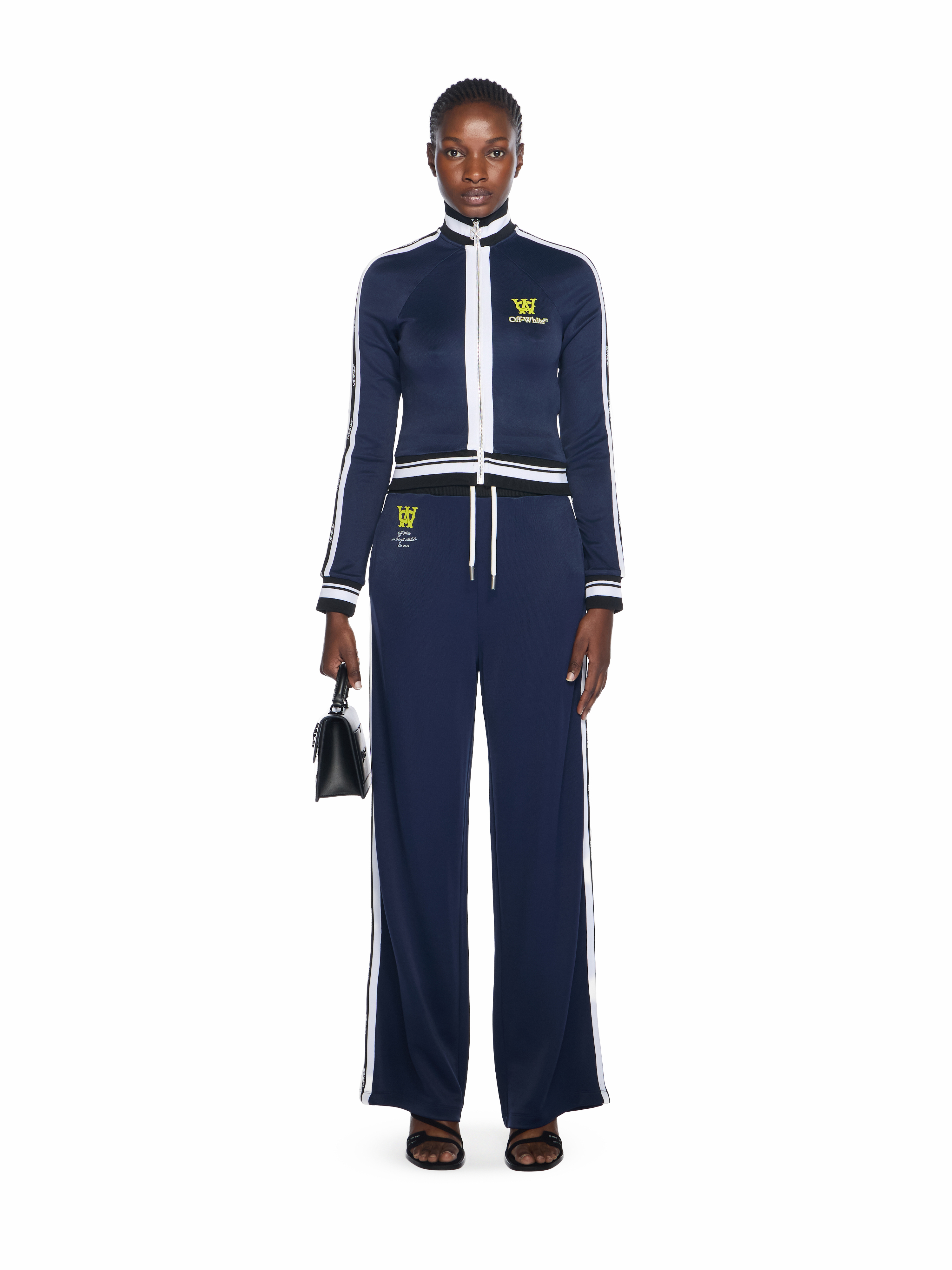  Off White Track Serena Wide Pants - Female  Blue Iris-lime 44 