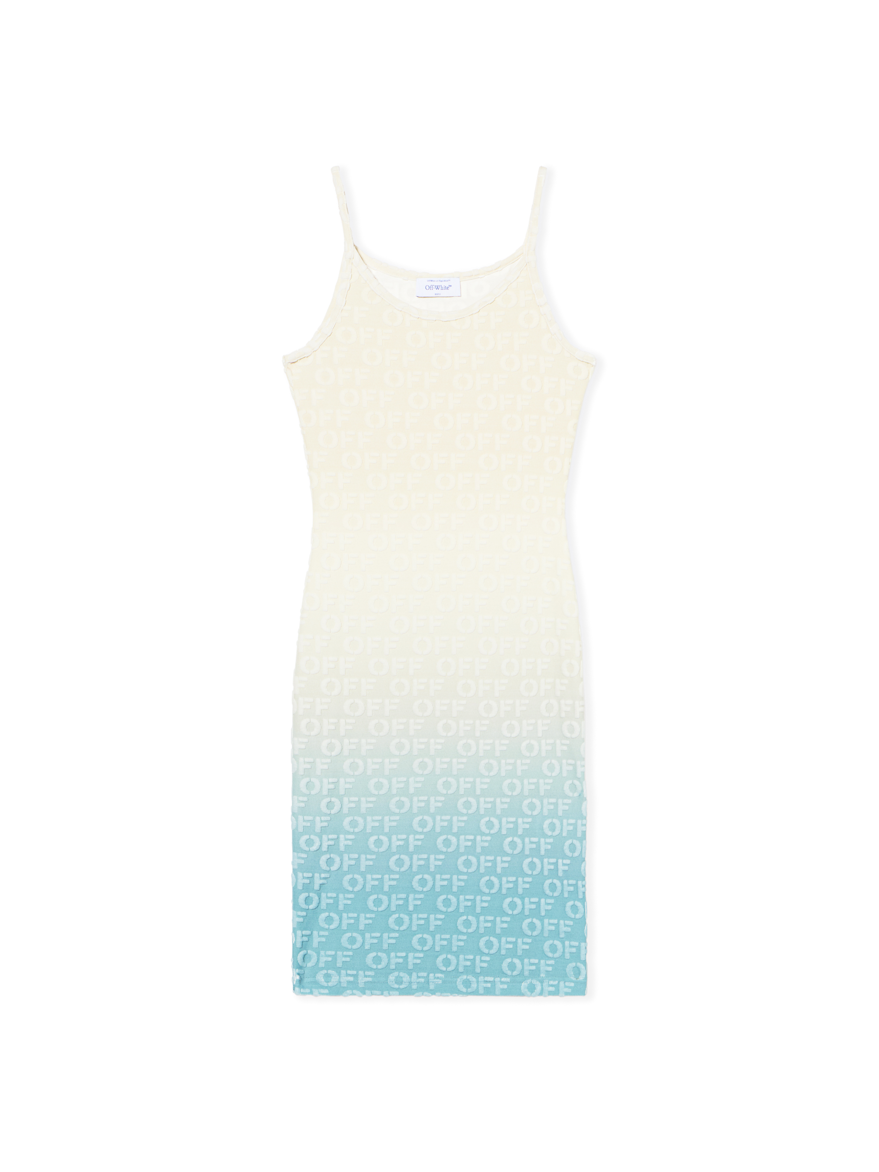 Off-white Gradient Logo Terry Dress In Blue