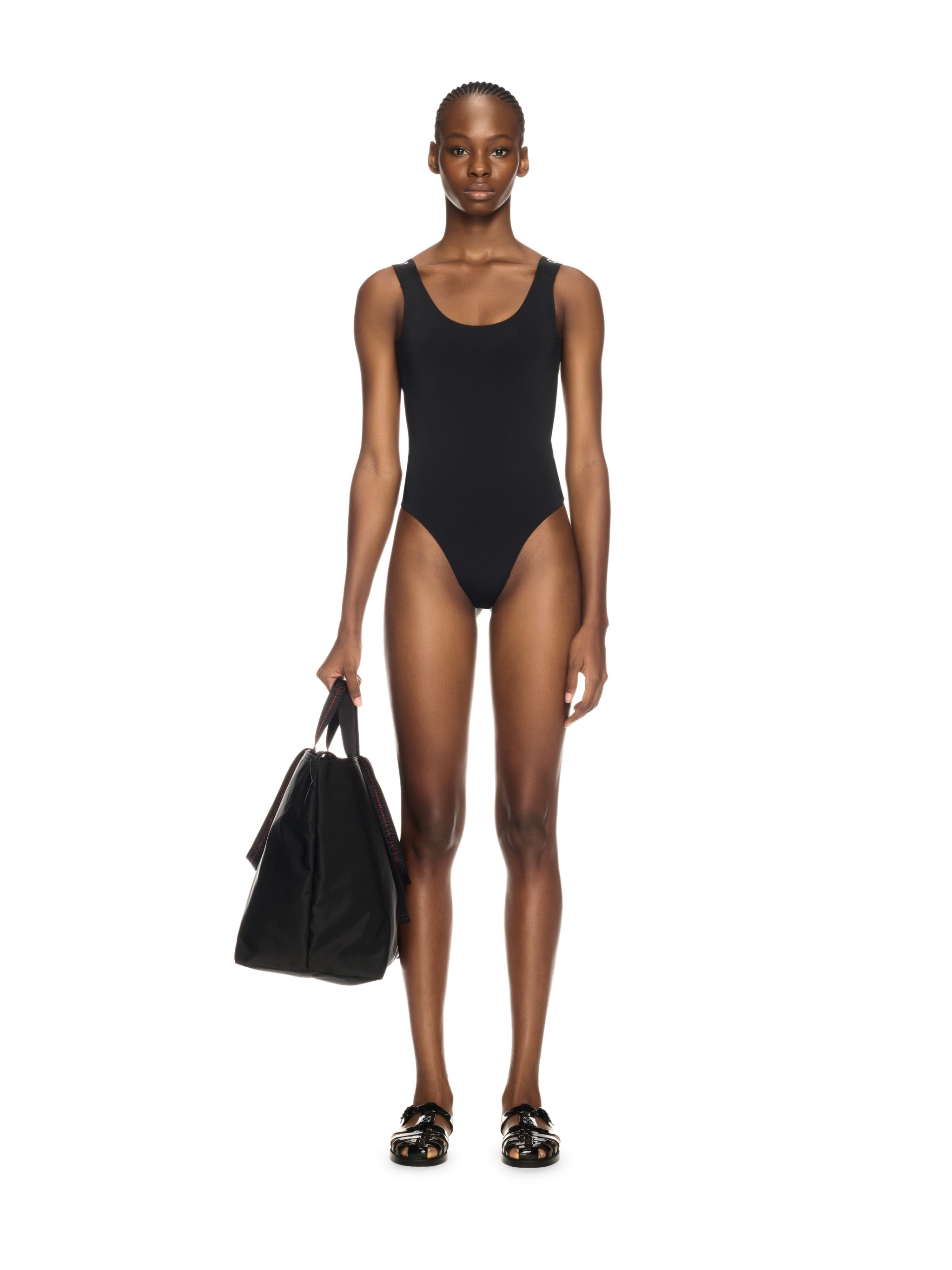  Off White Black Logo Band Swimsuit - Female Sale Check Black 38 