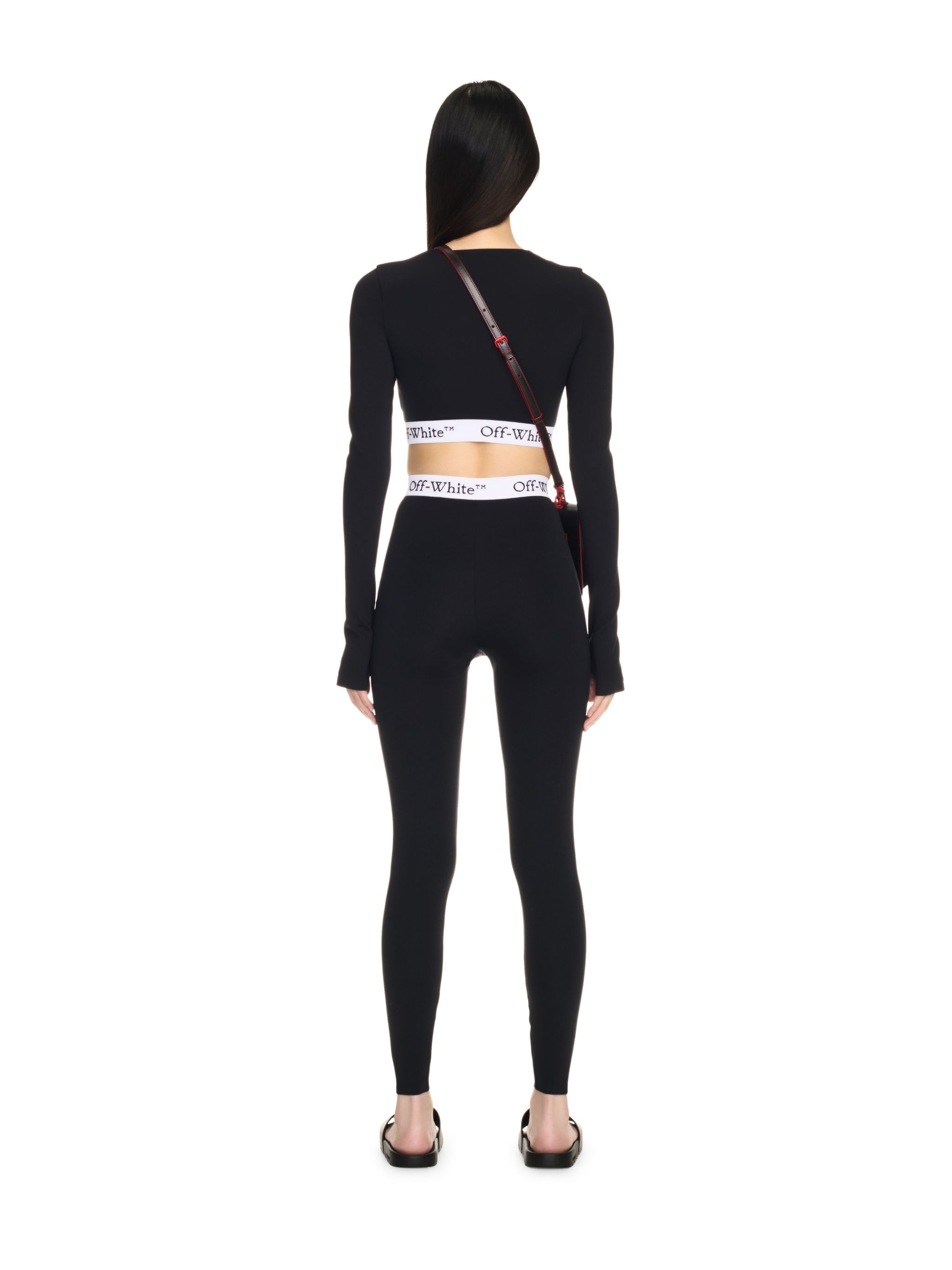 Off-white Logoband Leggings In Black