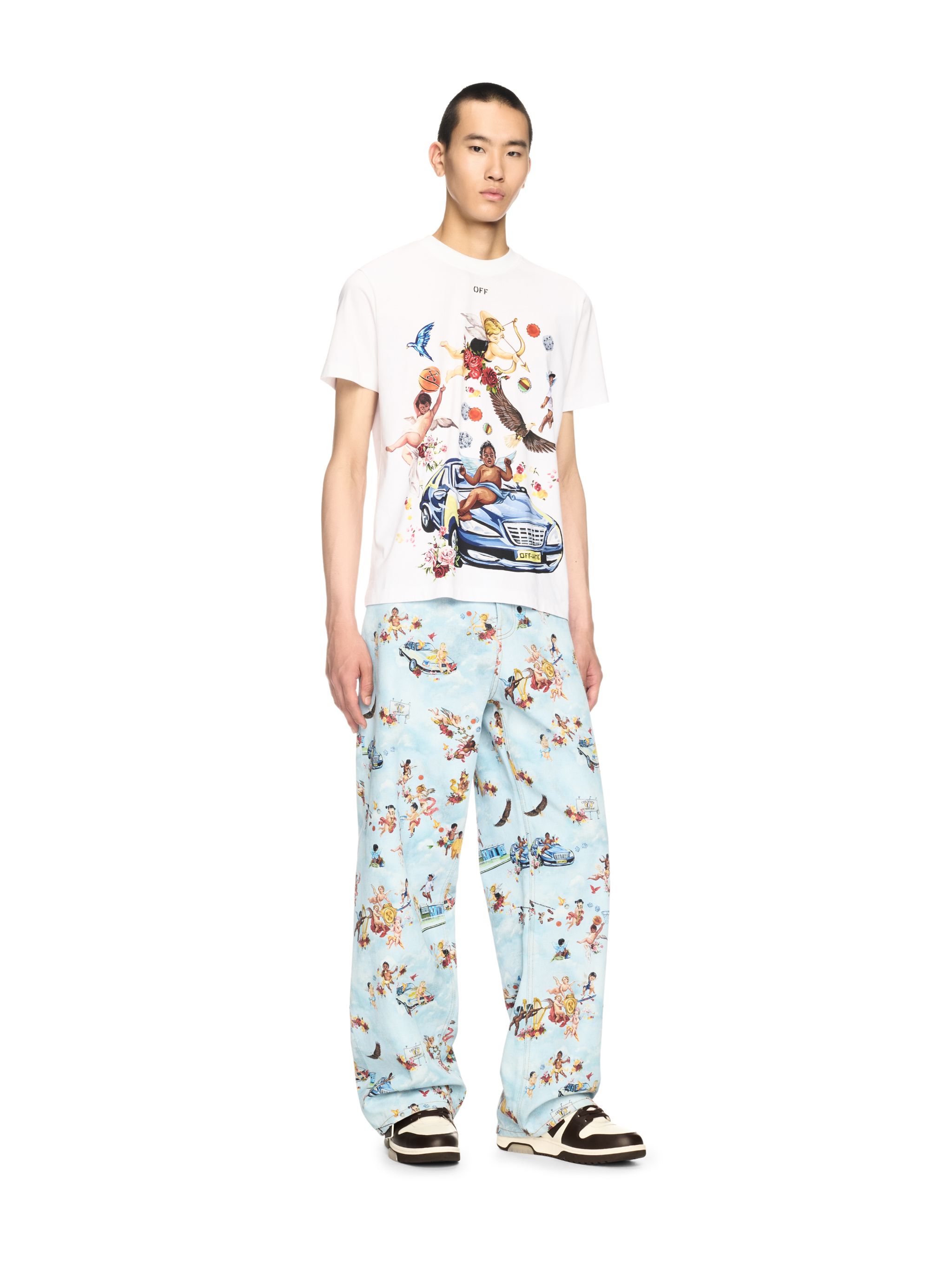 Off-White FRESCO PRINT STRAIGHT JEANS