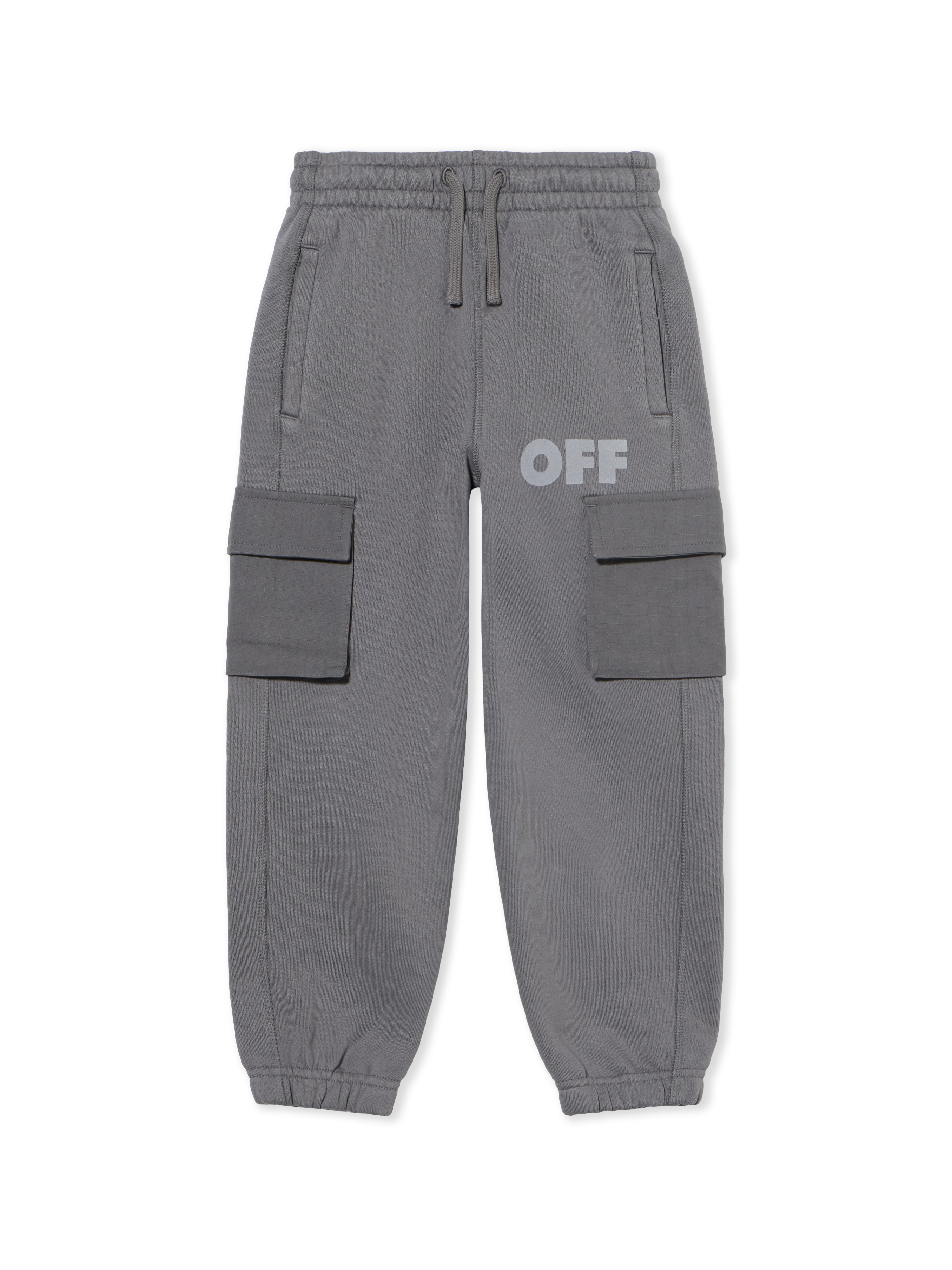 Off White Boys White/Dark/Grey Off Garment Dyed Cargo Sweatpants - Kids Clothing - Light 4