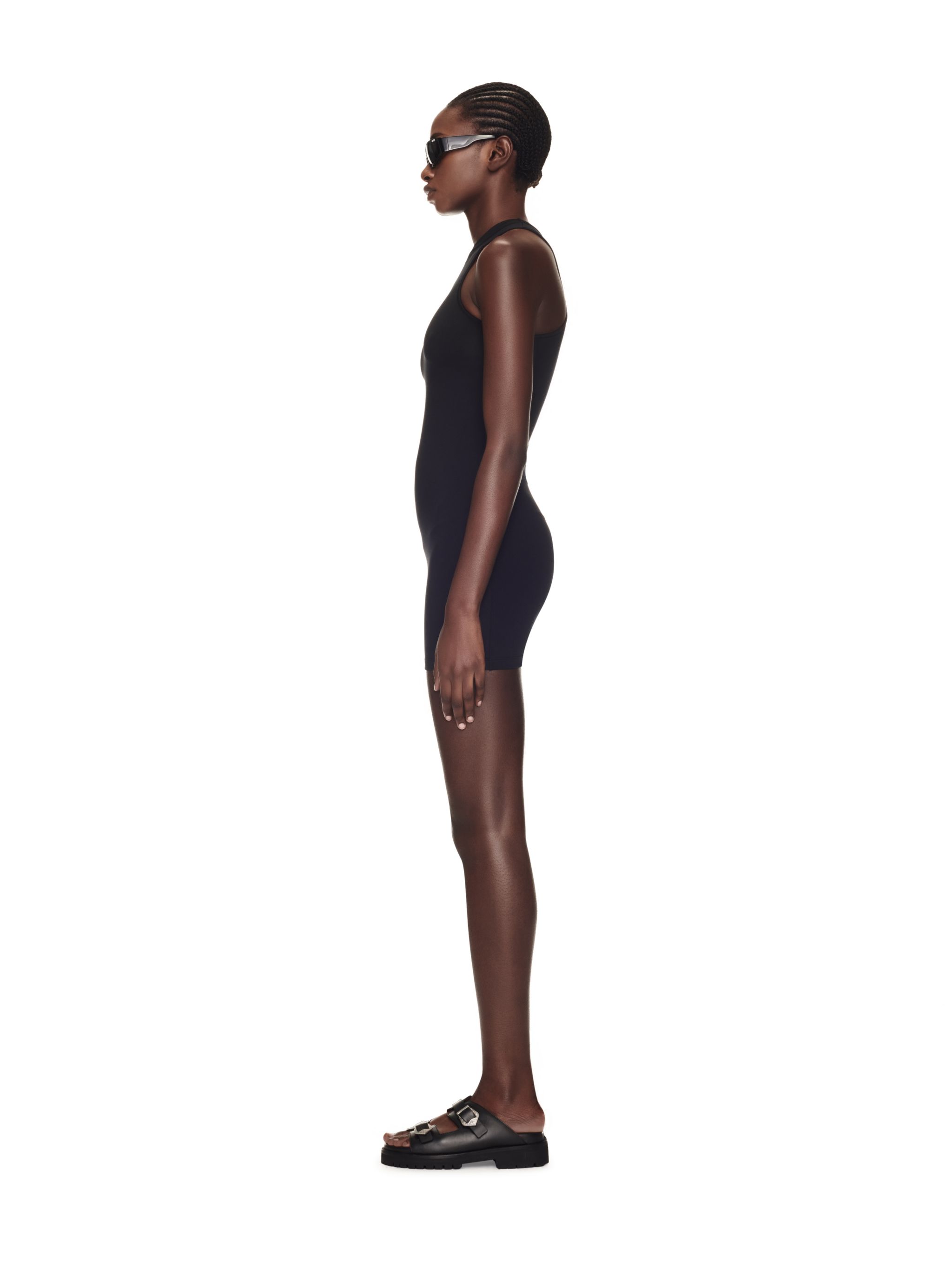 Off-white Sleek Rowing Dress In Black