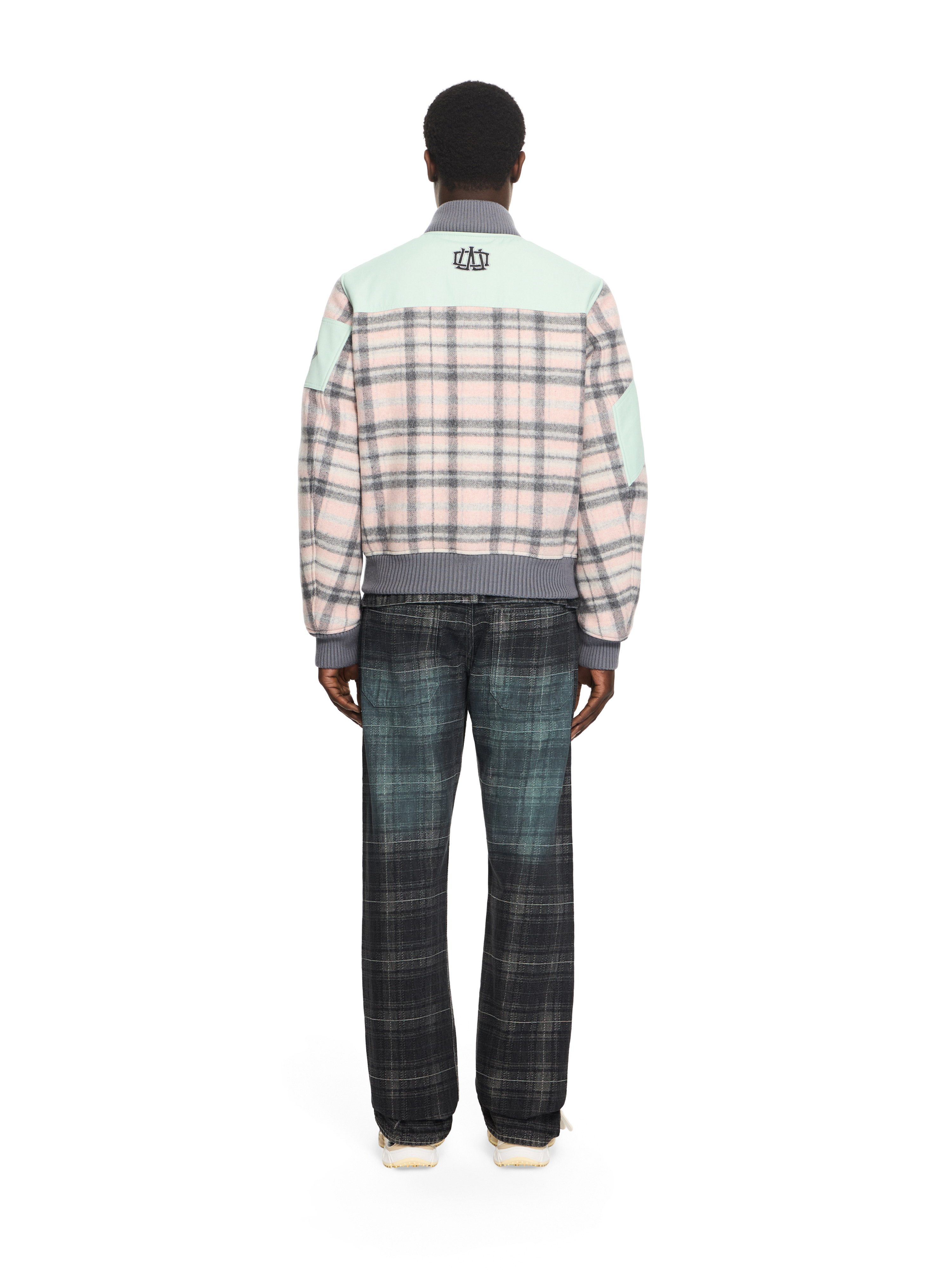 Off-white Royal Check Varsity Jacket In Neutral