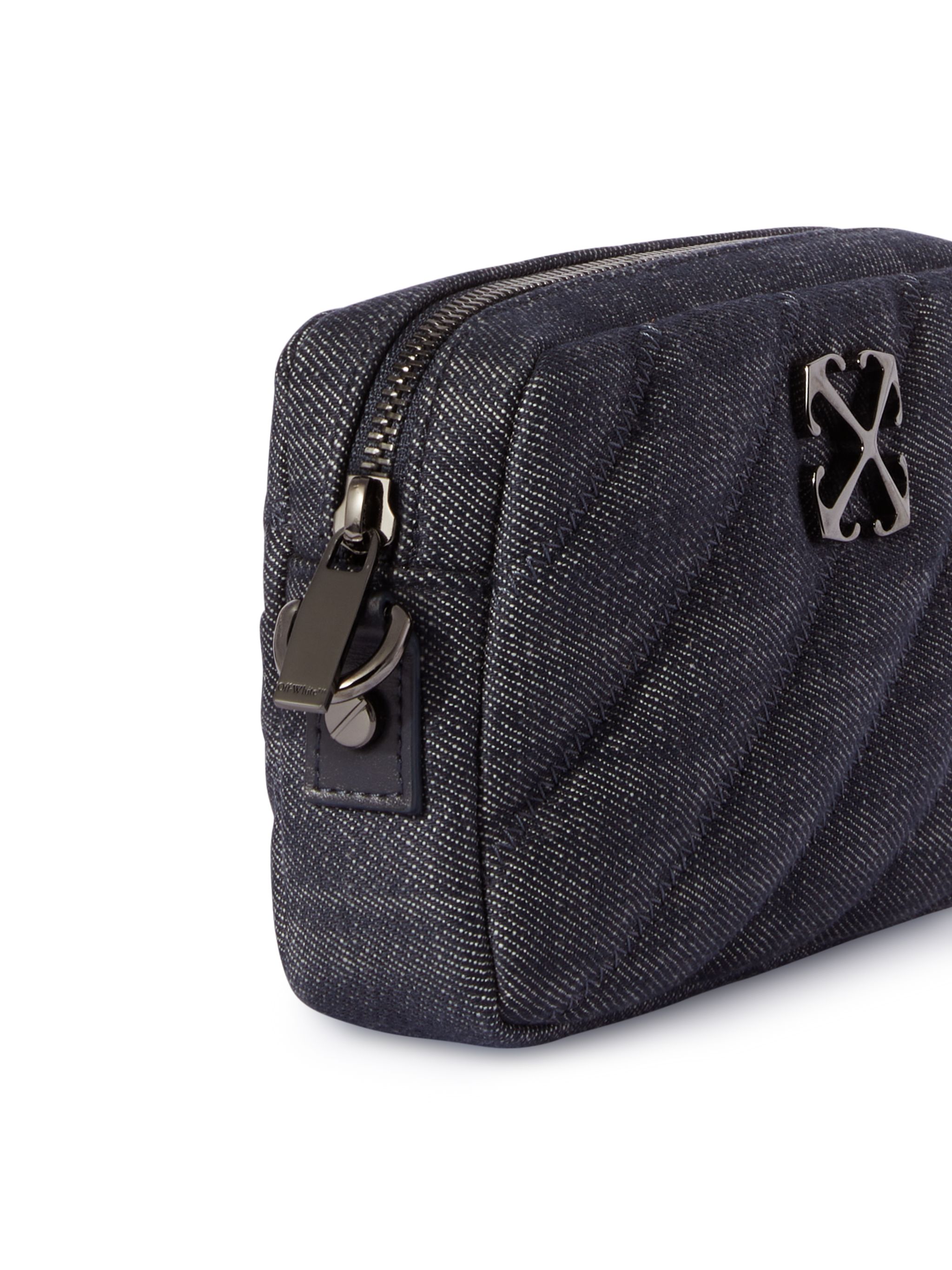 Off-white Quilting Camera Bag Denim S Dark Blue - In Blue