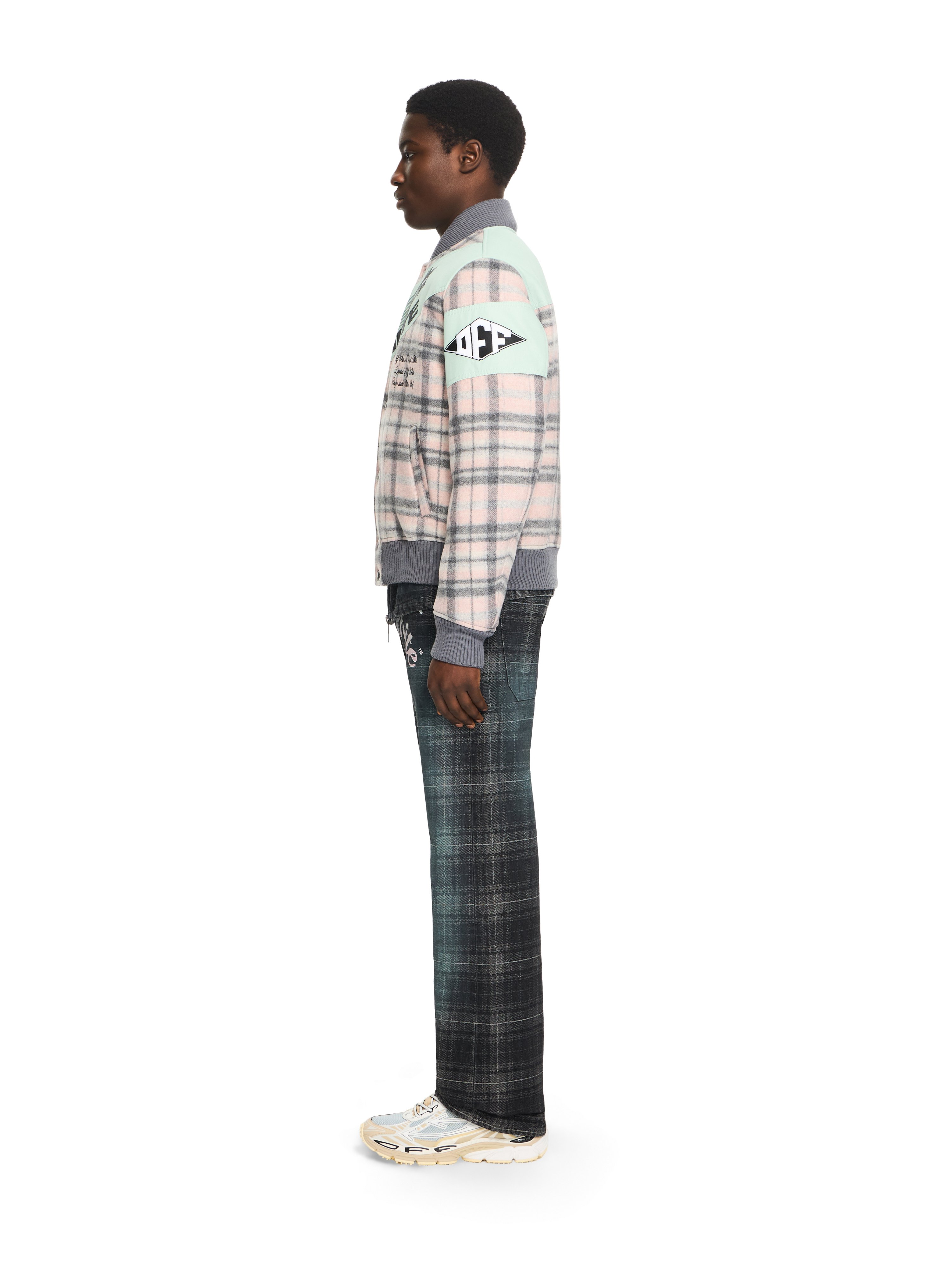  Off White Royal Check Varsity Jacket - Male Oberbekleidung Mint 46 