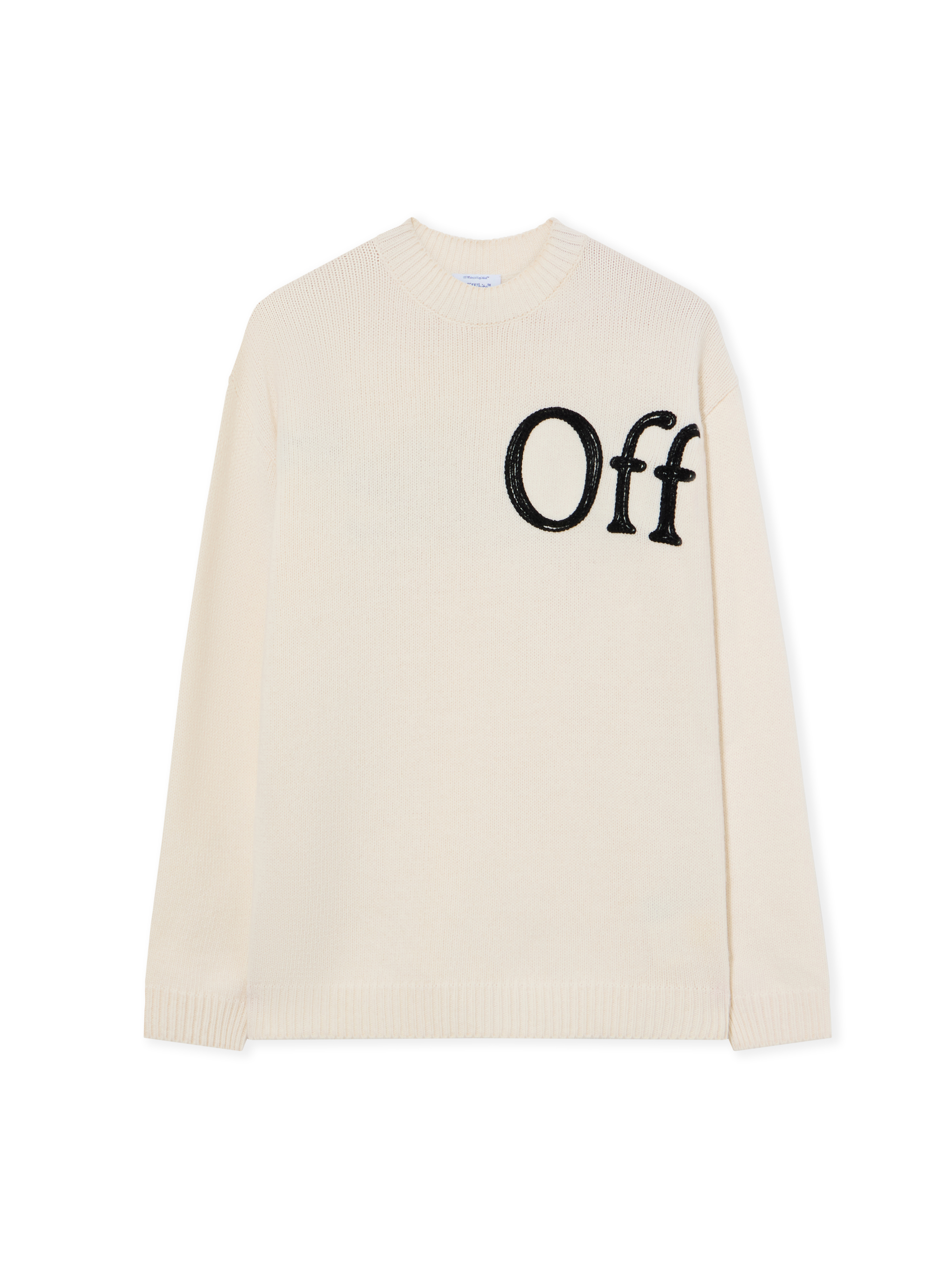 Off White Uomo Beige - Maglione Crème In Lana - Knitwear - S - Immagine 2