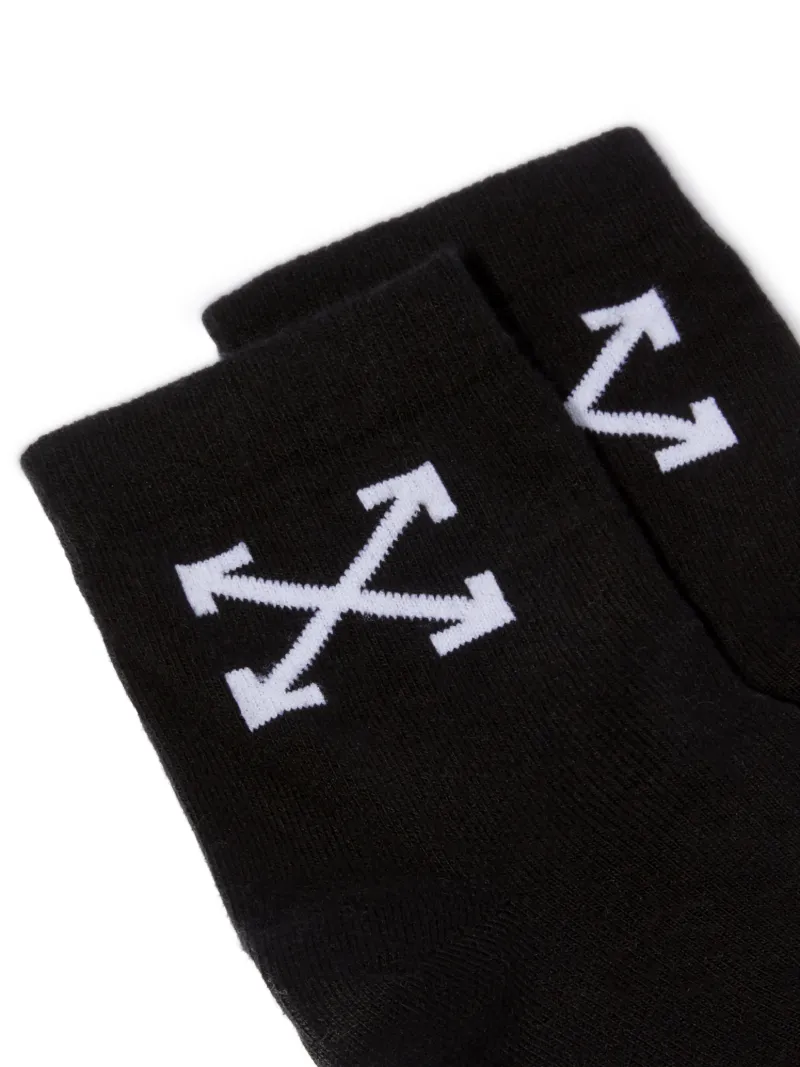Off-white Arrow Mid-height Socks In Black