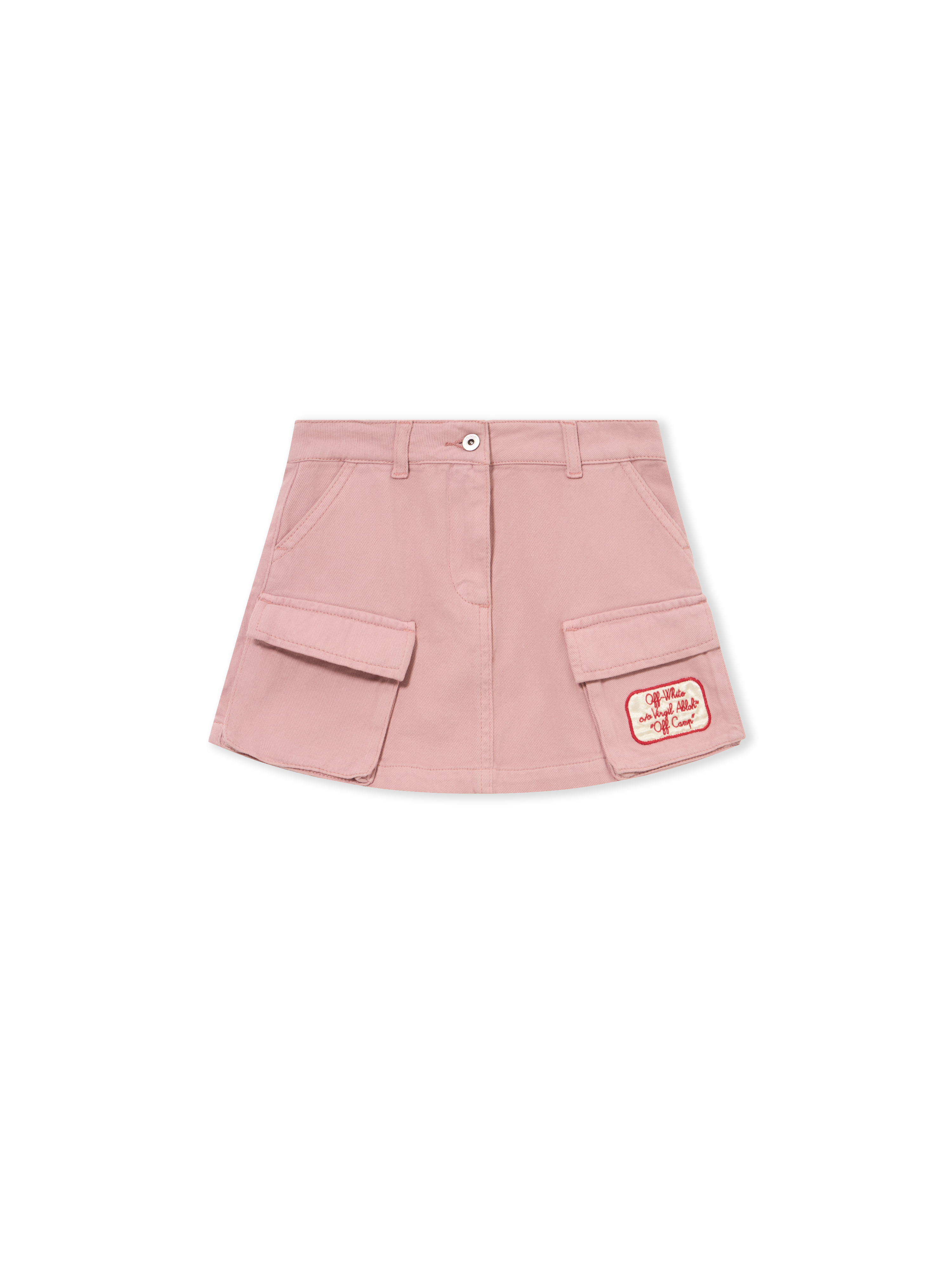  Off White Satin Patch Cargo Skirt - Kids Mädchen Kleidung Pale Mauve 4 